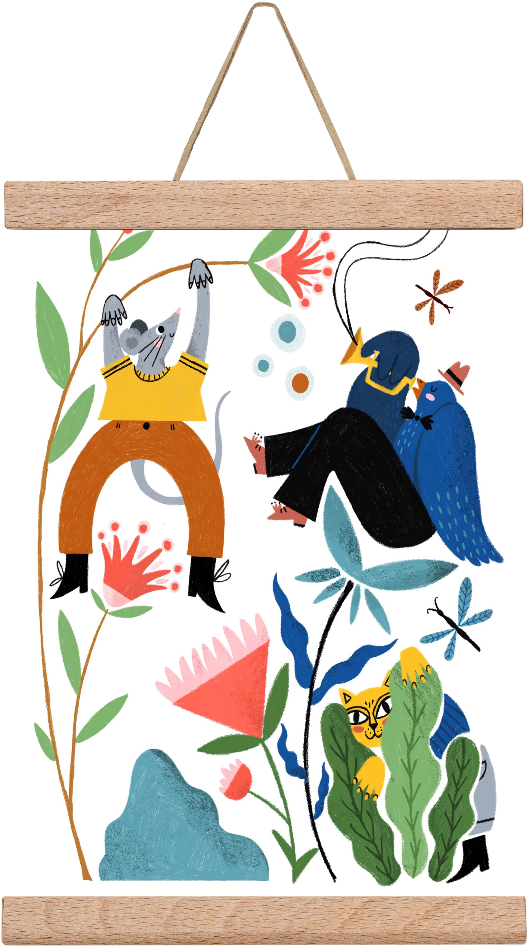 Spring Has Arrived, 20x30 cm (20x30 cm), Tölgy akasztó