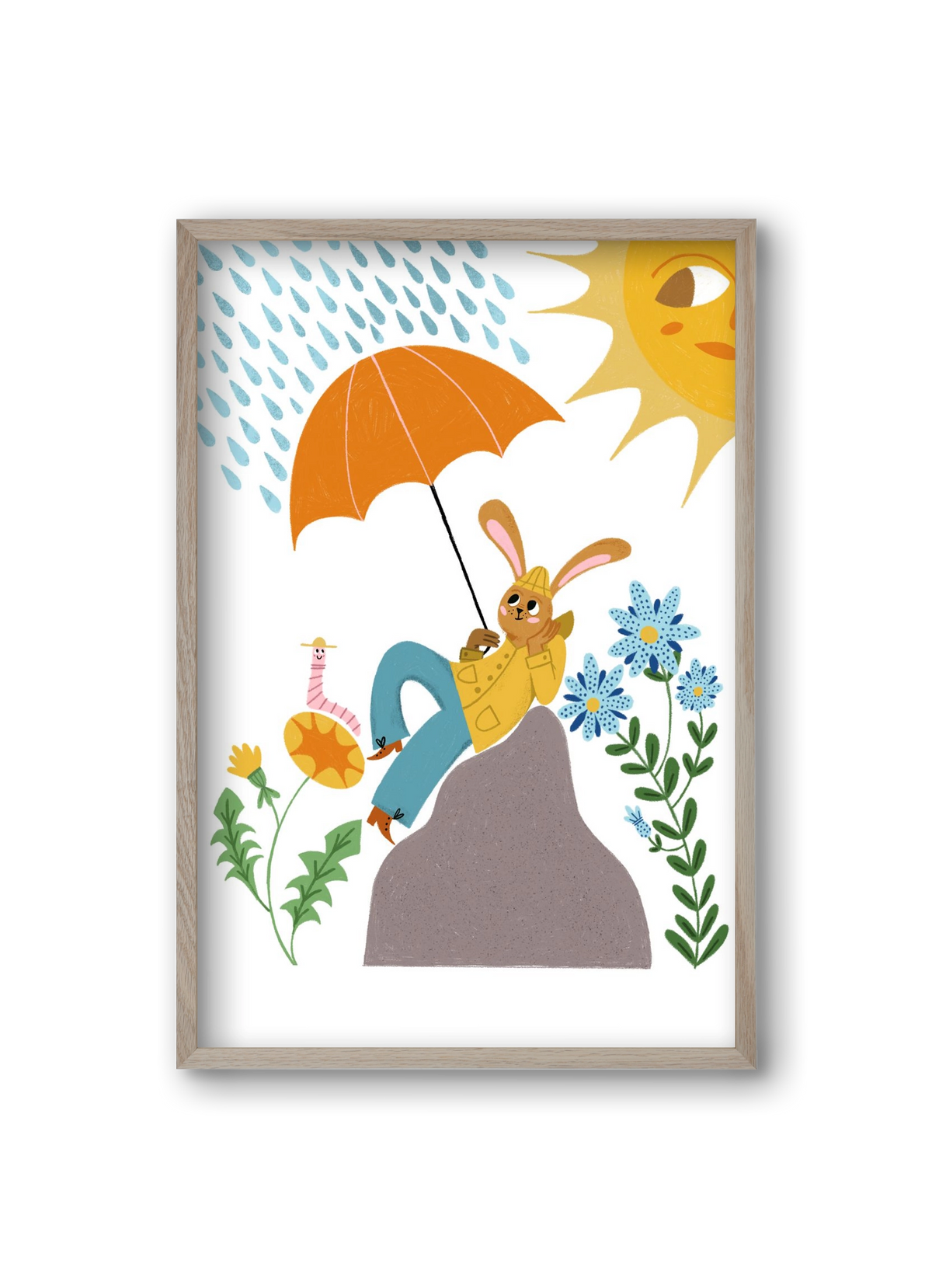 Waiting For The Rainbow, 20x30 cm (20x30 cm), Tölgy keret