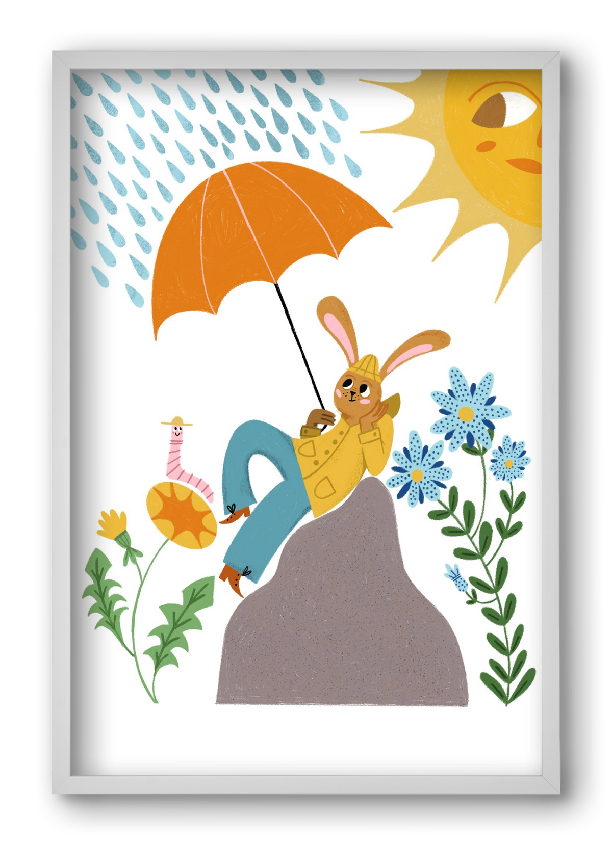 Waiting For The Rainbow, 40x60 cm (40x60 cm), Fehér keret