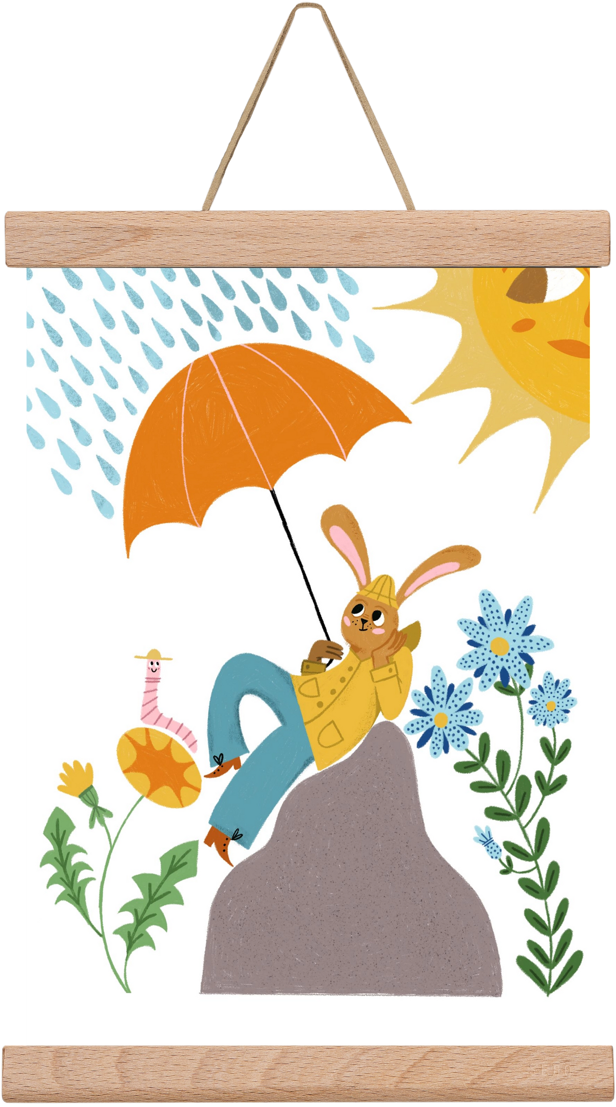 Waiting For The Rainbow, 20x30 cm (20x30 cm), Tölgy akasztó