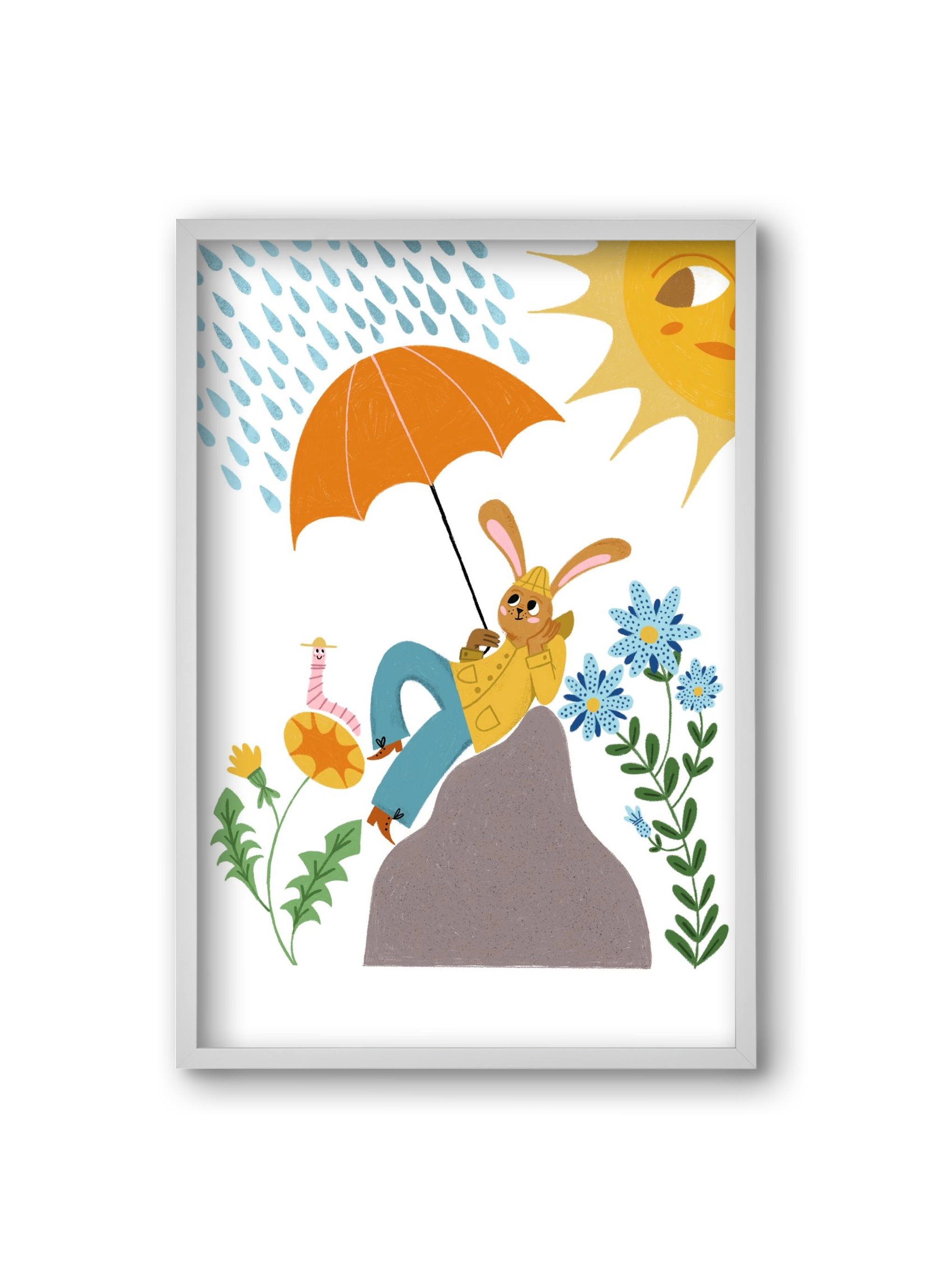 Waiting For The Rainbow, 20x30 cm (20x30 cm), Fehér keret