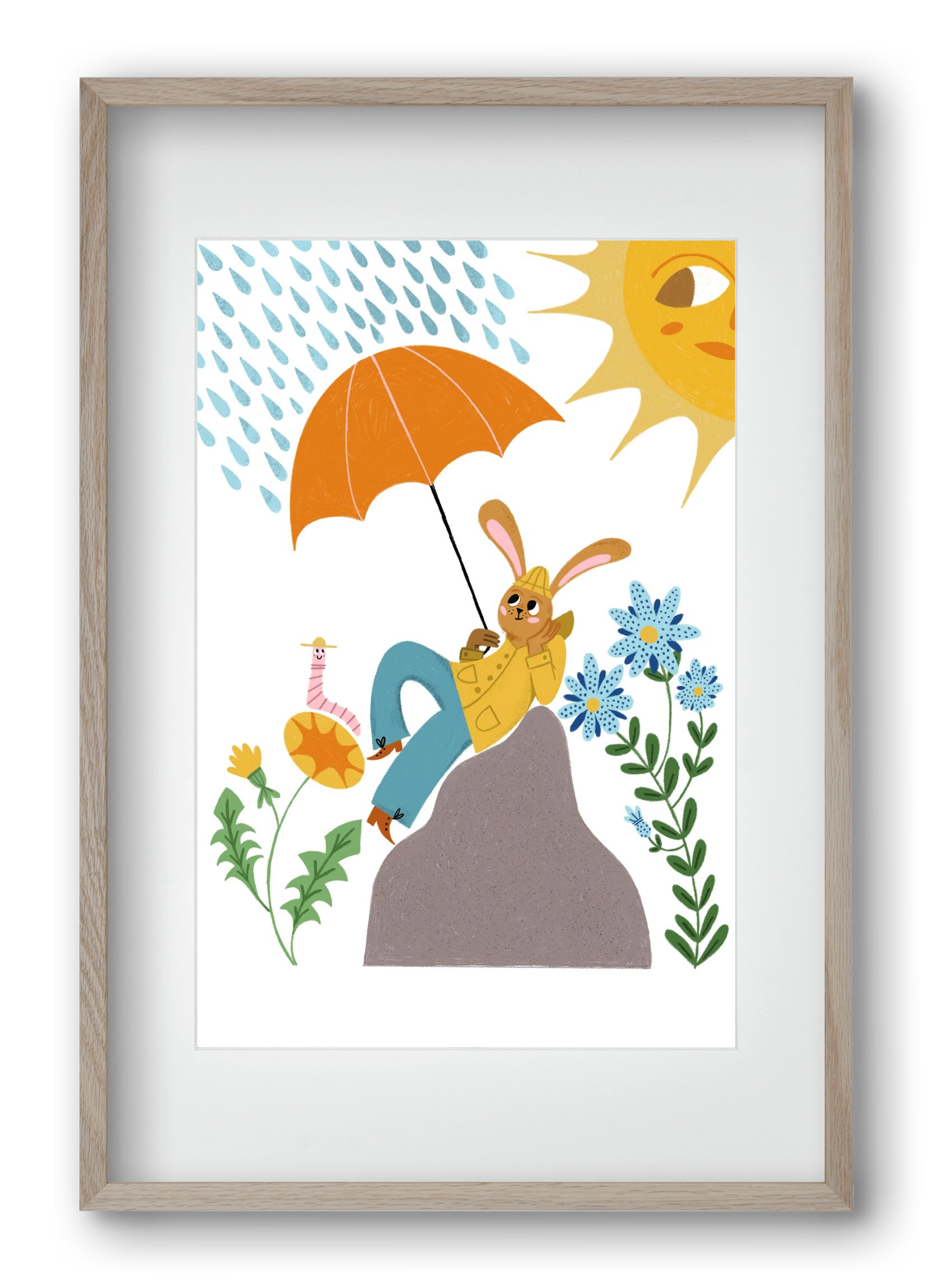 Waiting For The Rainbow, 40x60 cm (30x45 cm), Tölgy keret, paszpartuval