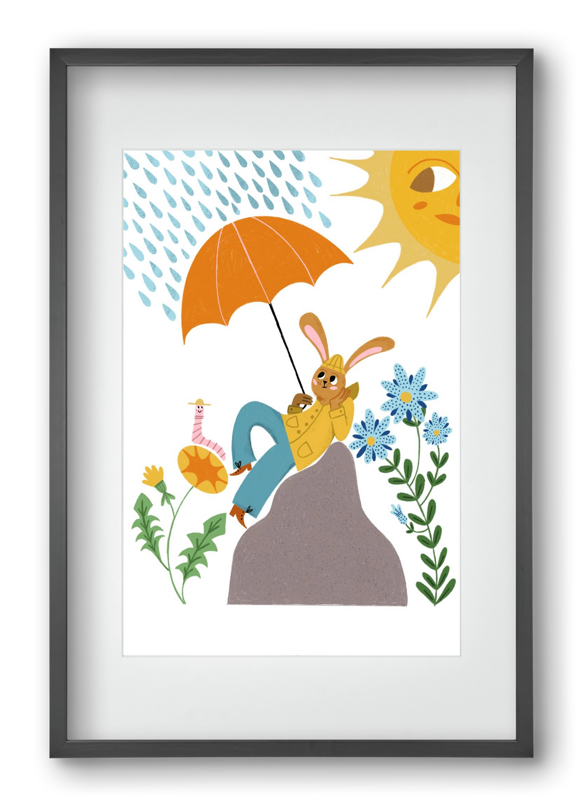 Waiting For The Rainbow, 40x60 cm (30x45 cm), Fekete keret, paszpartuval