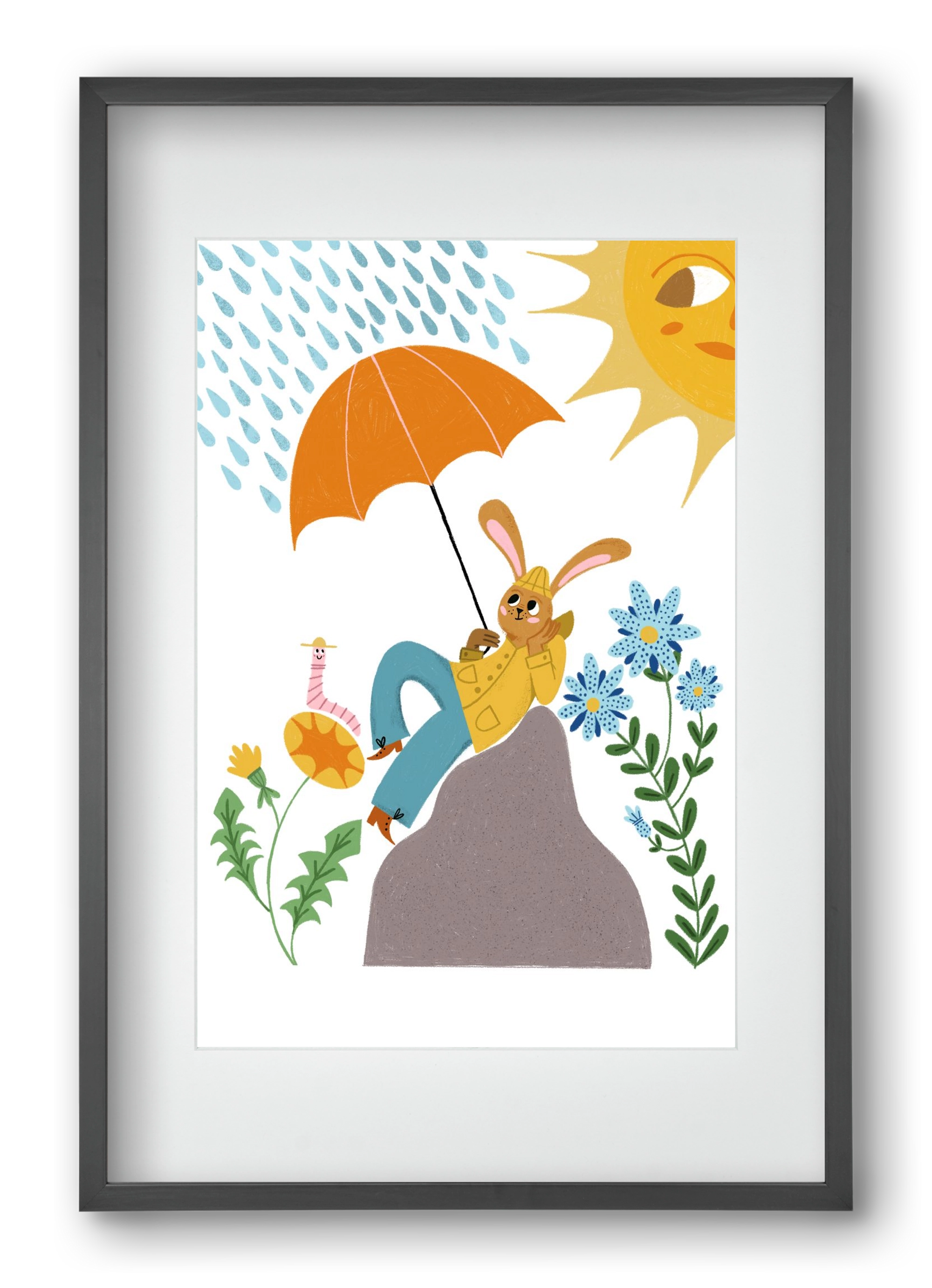 Waiting For The Rainbow, 40x60 cm (30x45 cm), Fekete keret, paszpartuval