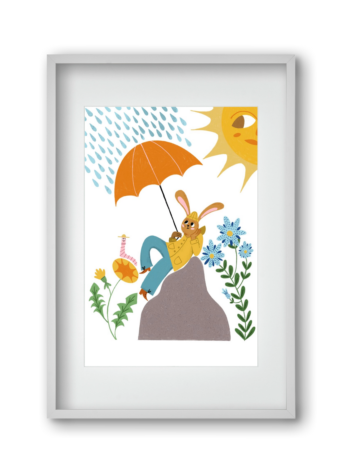 Waiting For The Rainbow, 30x45 cm (20x30 cm), Fehér keret, paszpartuval