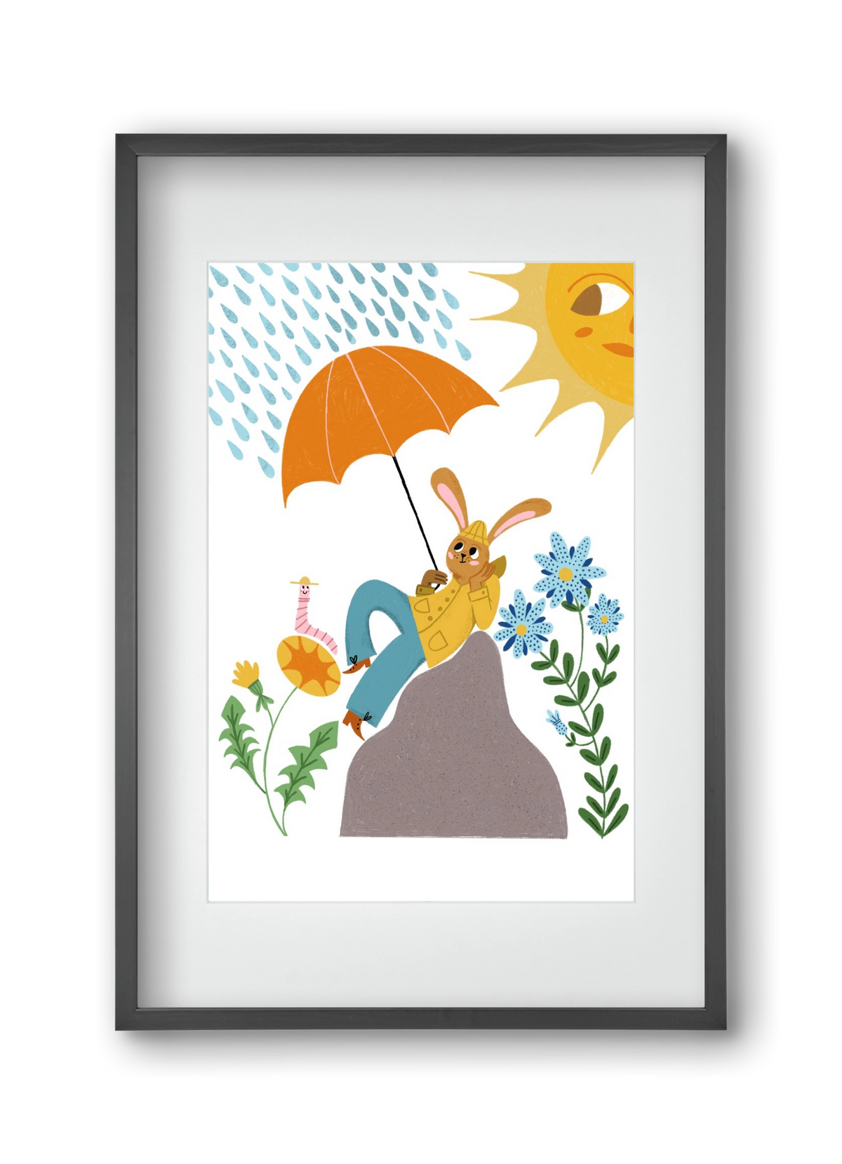 Waiting For The Rainbow, 30x45 cm (20x30 cm), Fekete keret, paszpartuval