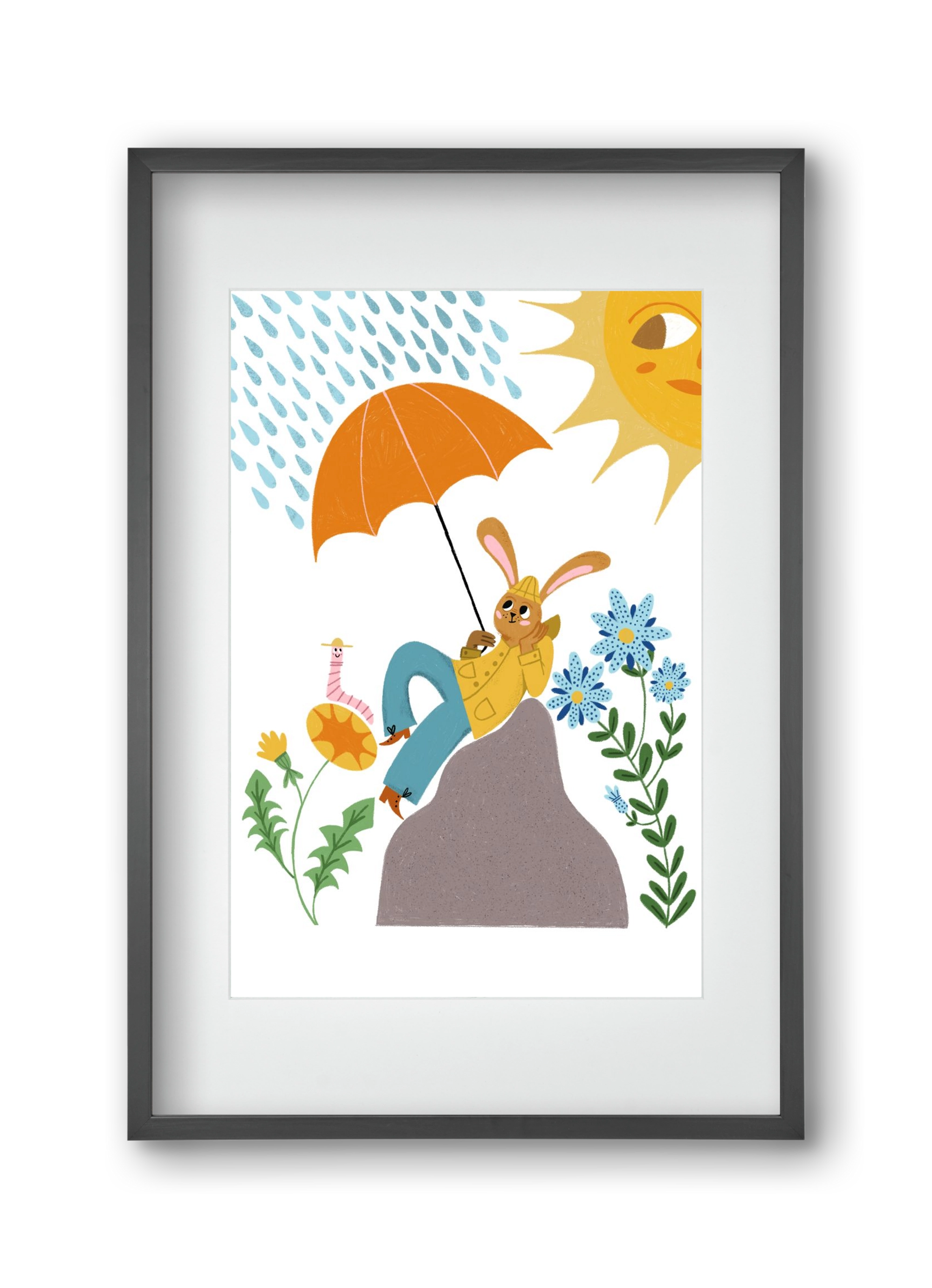 Waiting For The Rainbow, 30x45 cm (20x30 cm), Fekete keret, paszpartuval