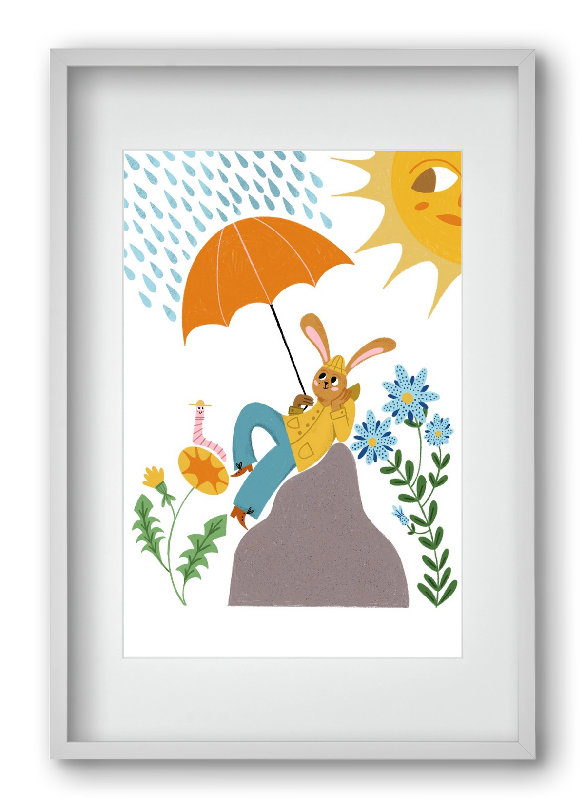 Waiting For The Rainbow, 40x60 cm (30x45 cm), Fehér keret, paszpartuval