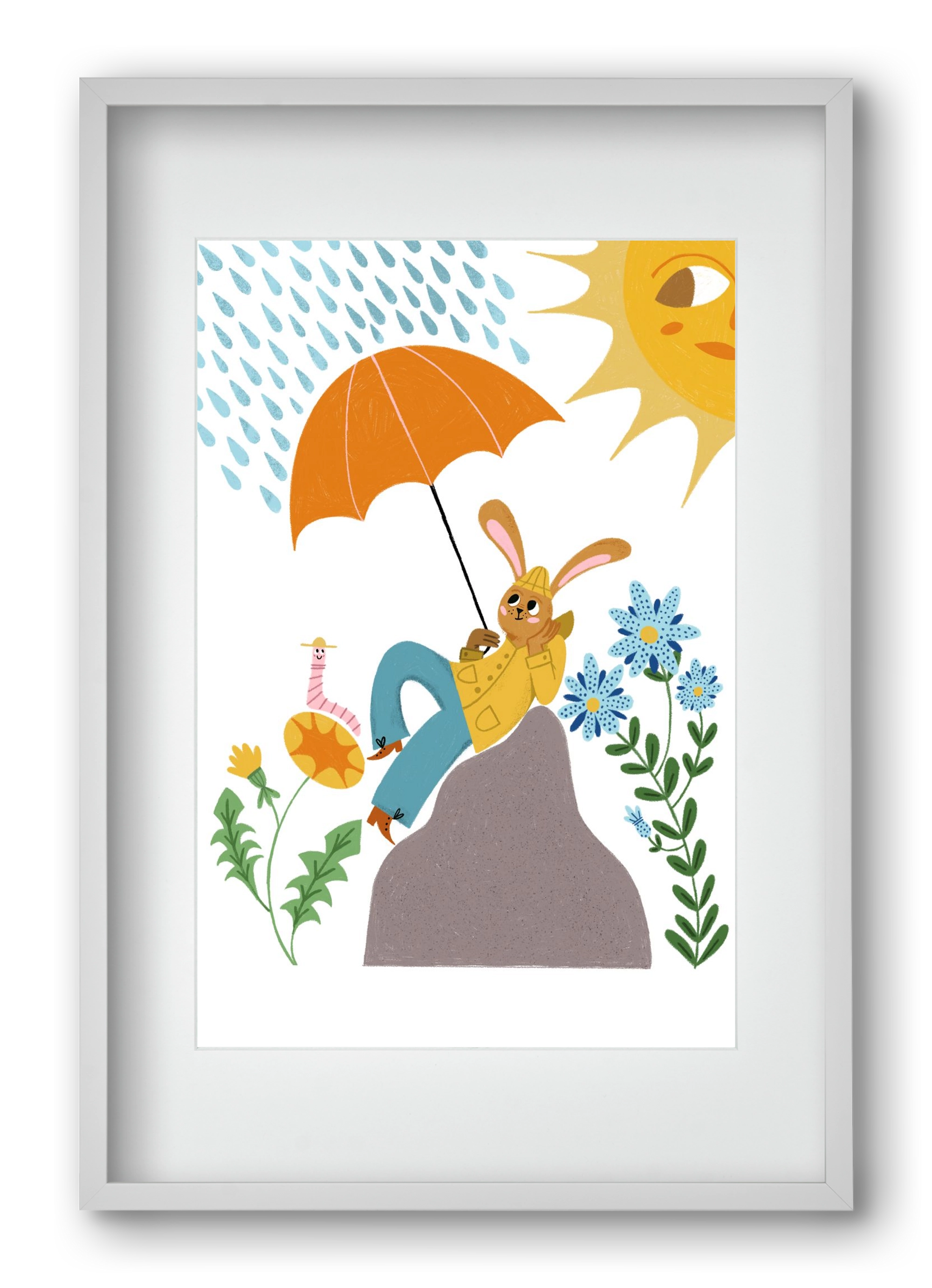 Waiting For The Rainbow, 40x60 cm (30x45 cm), Fehér keret, paszpartuval