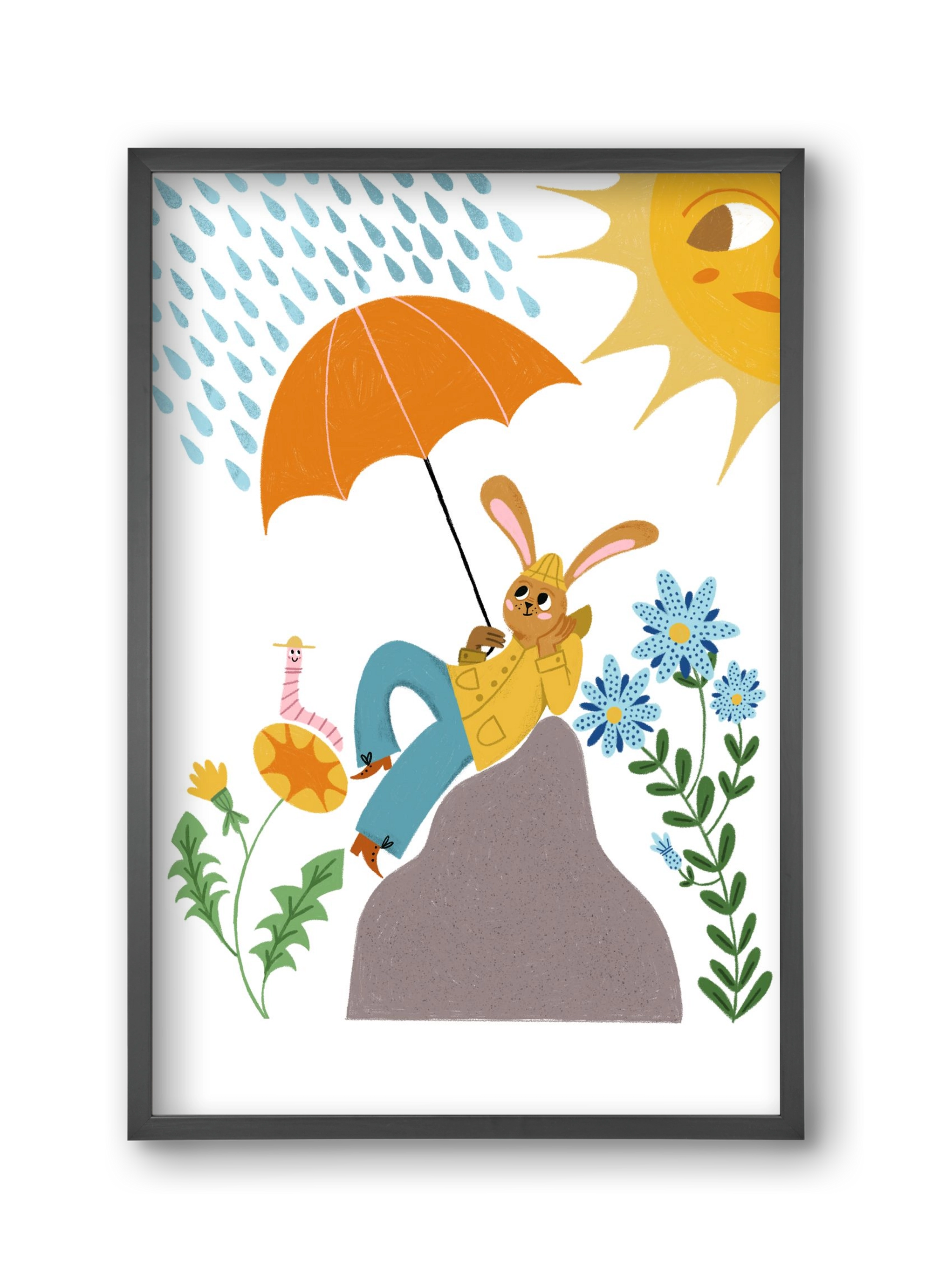 Waiting For The Rainbow, 30x45 cm (30x45 cm), Fekete keret