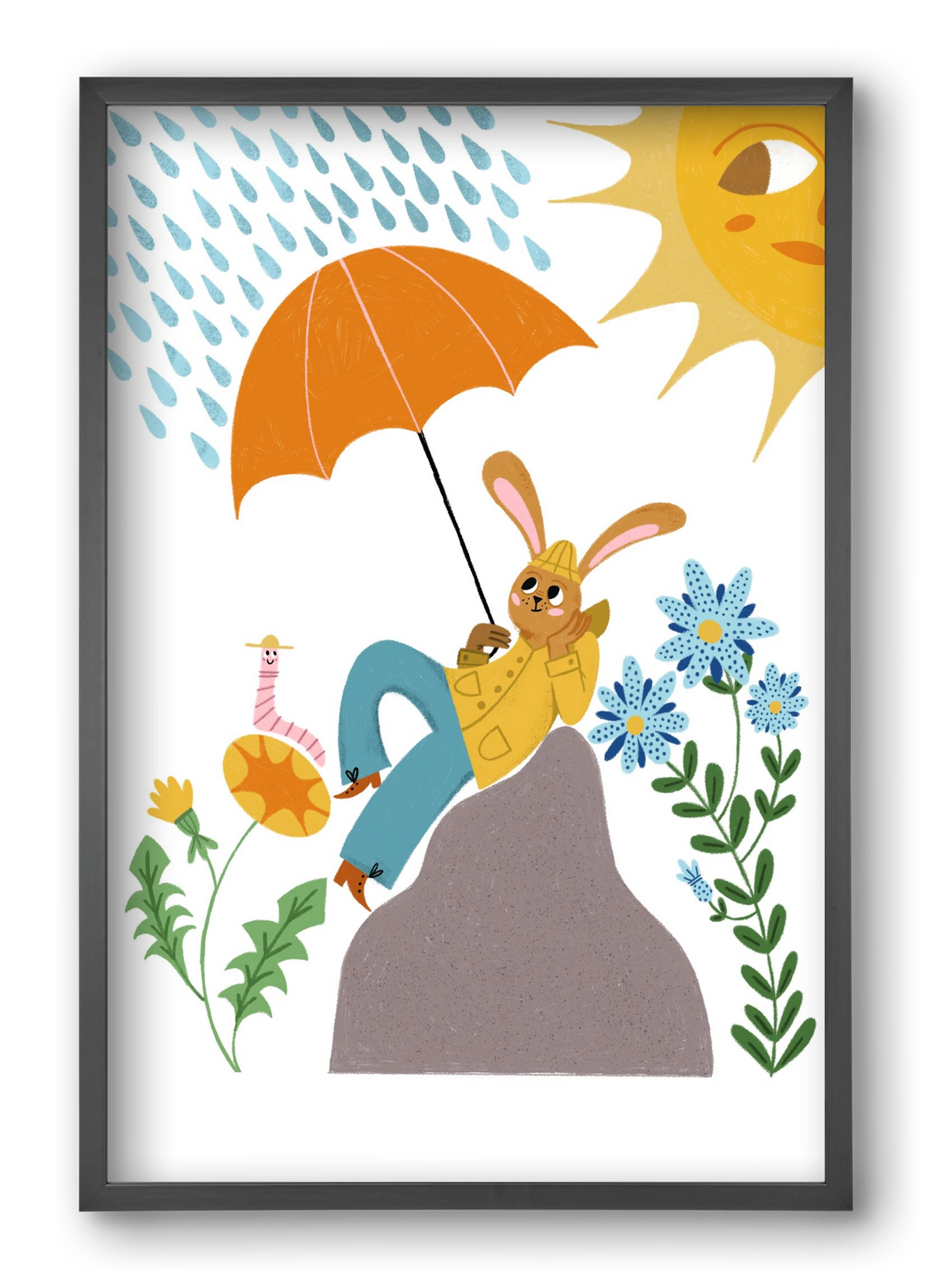 Waiting For The Rainbow, 40x60 cm (40x60 cm), Fekete keret