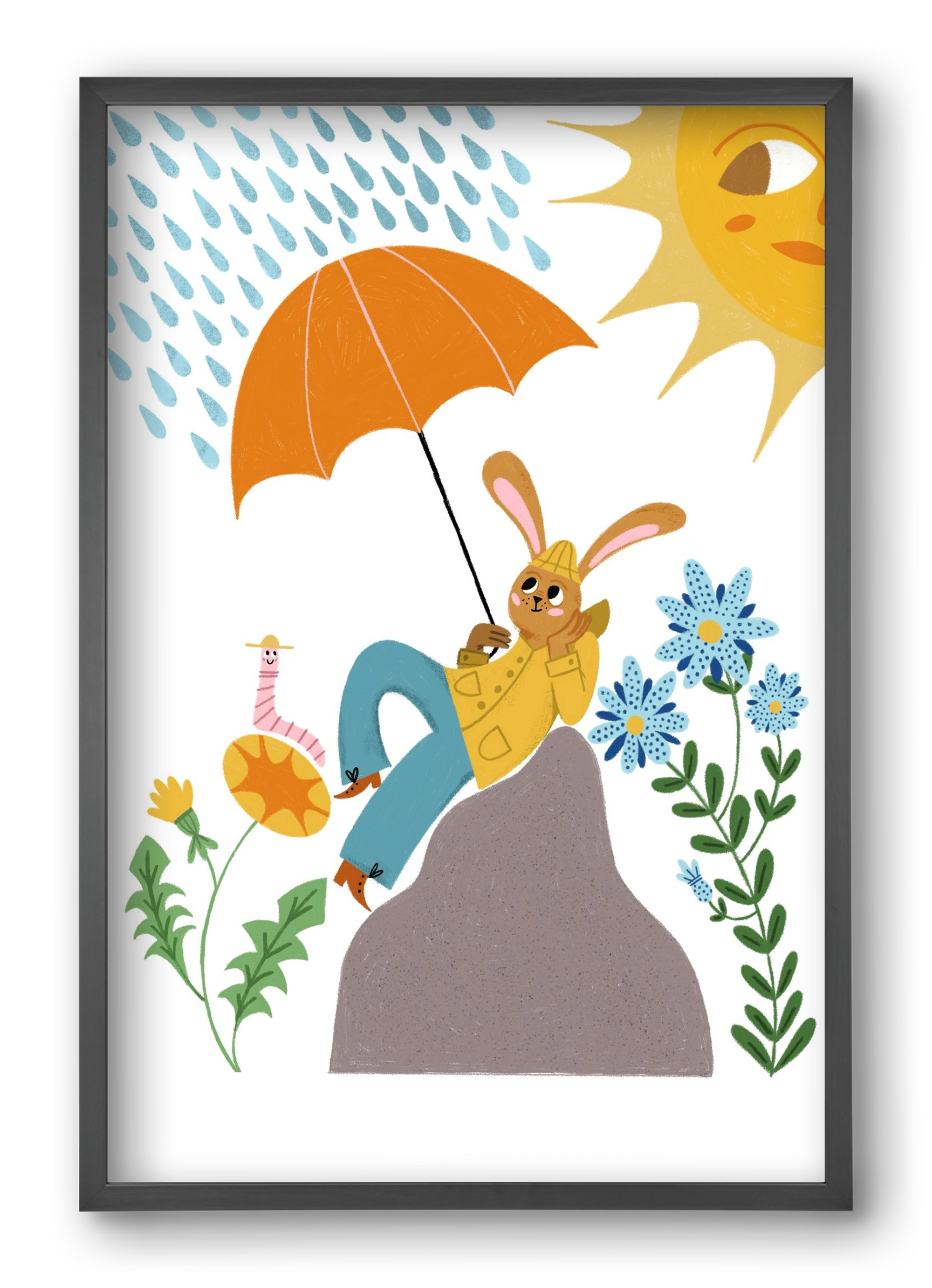 Waiting For The Rainbow, 40x60 cm (40x60 cm), Fekete keret