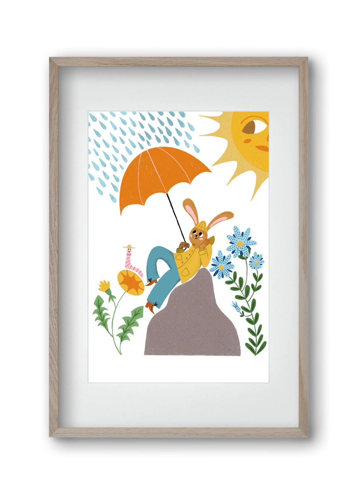 Waiting For The Rainbow, 30x45 cm (20x30 cm), Tölgy keret, paszpartuval