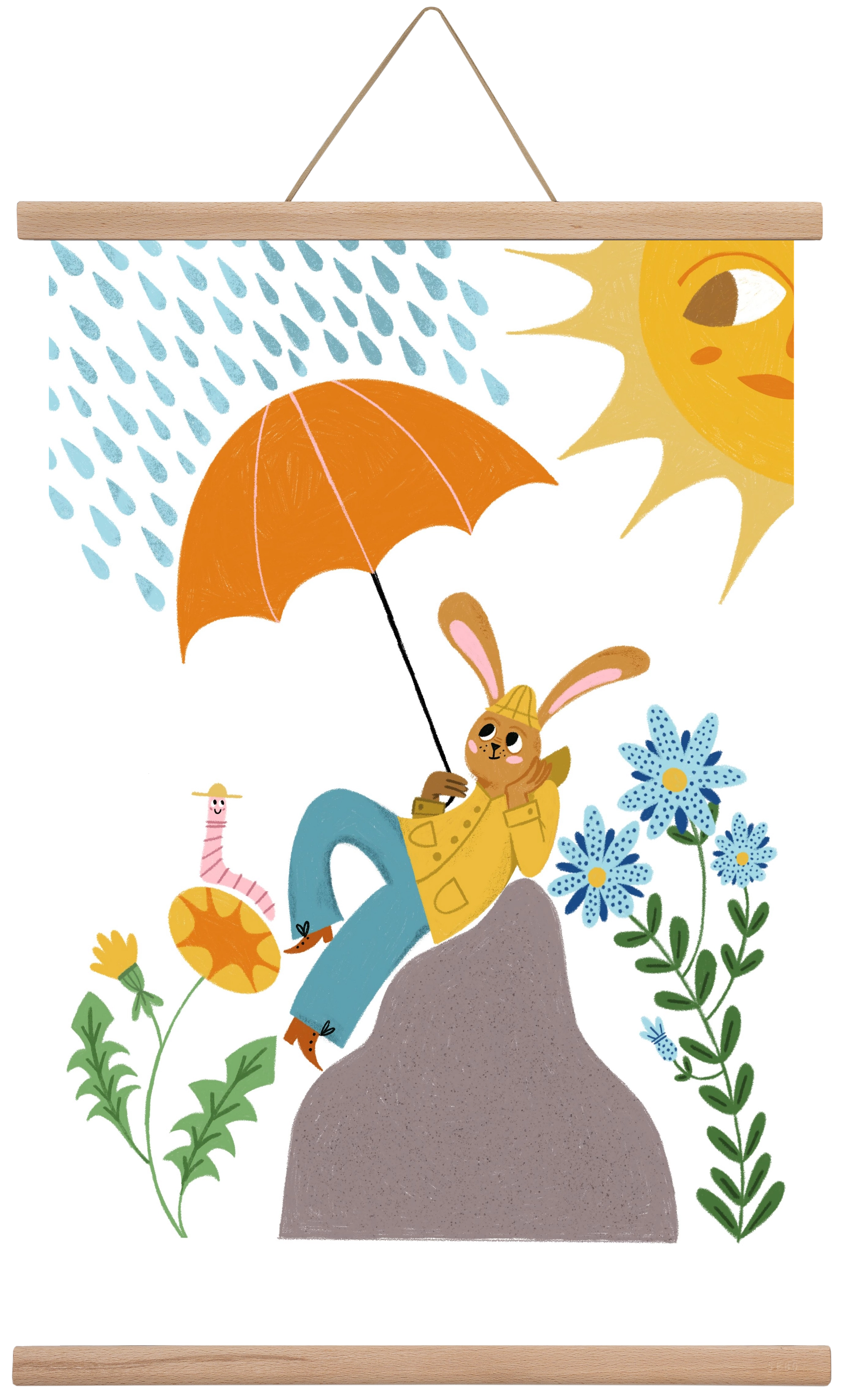 Waiting For The Rainbow, 40x60 cm (40x60 cm), Tölgy akasztó