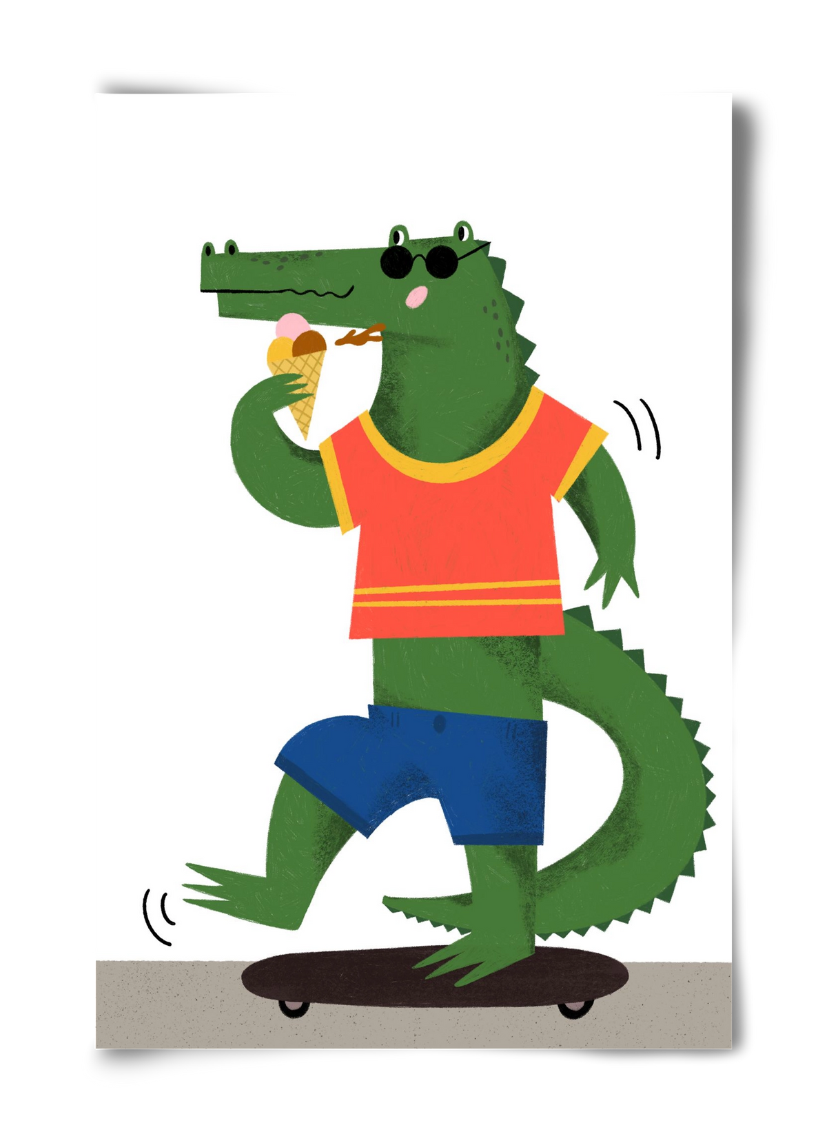 Funky Crocodile, 40x60 cm, Keret nélkül