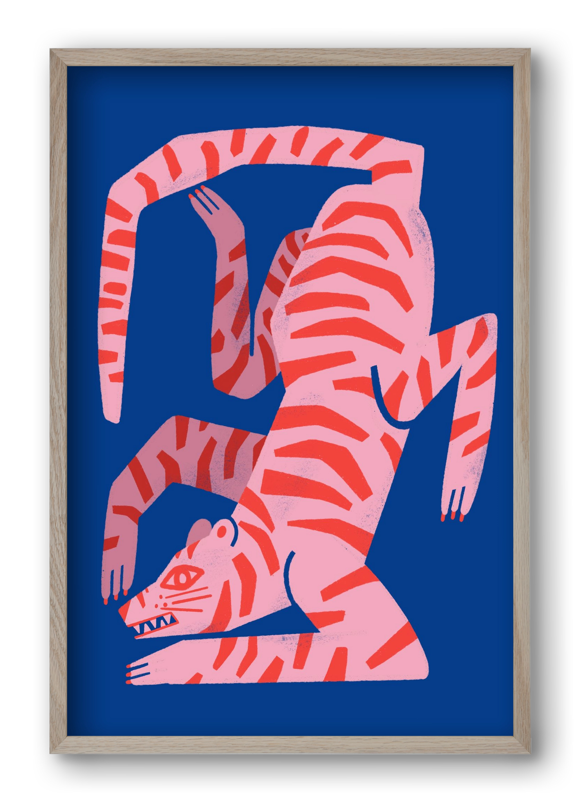 Tiger Tiger, 40x60 cm (40x60 cm), Tölgy keret