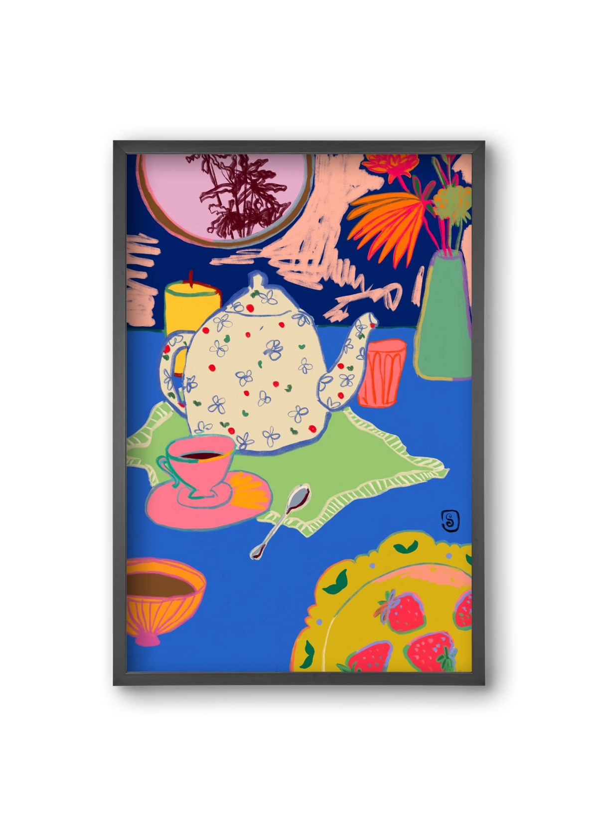TEA TIME, 20x30 cm (20x30 cm), Fekete keret