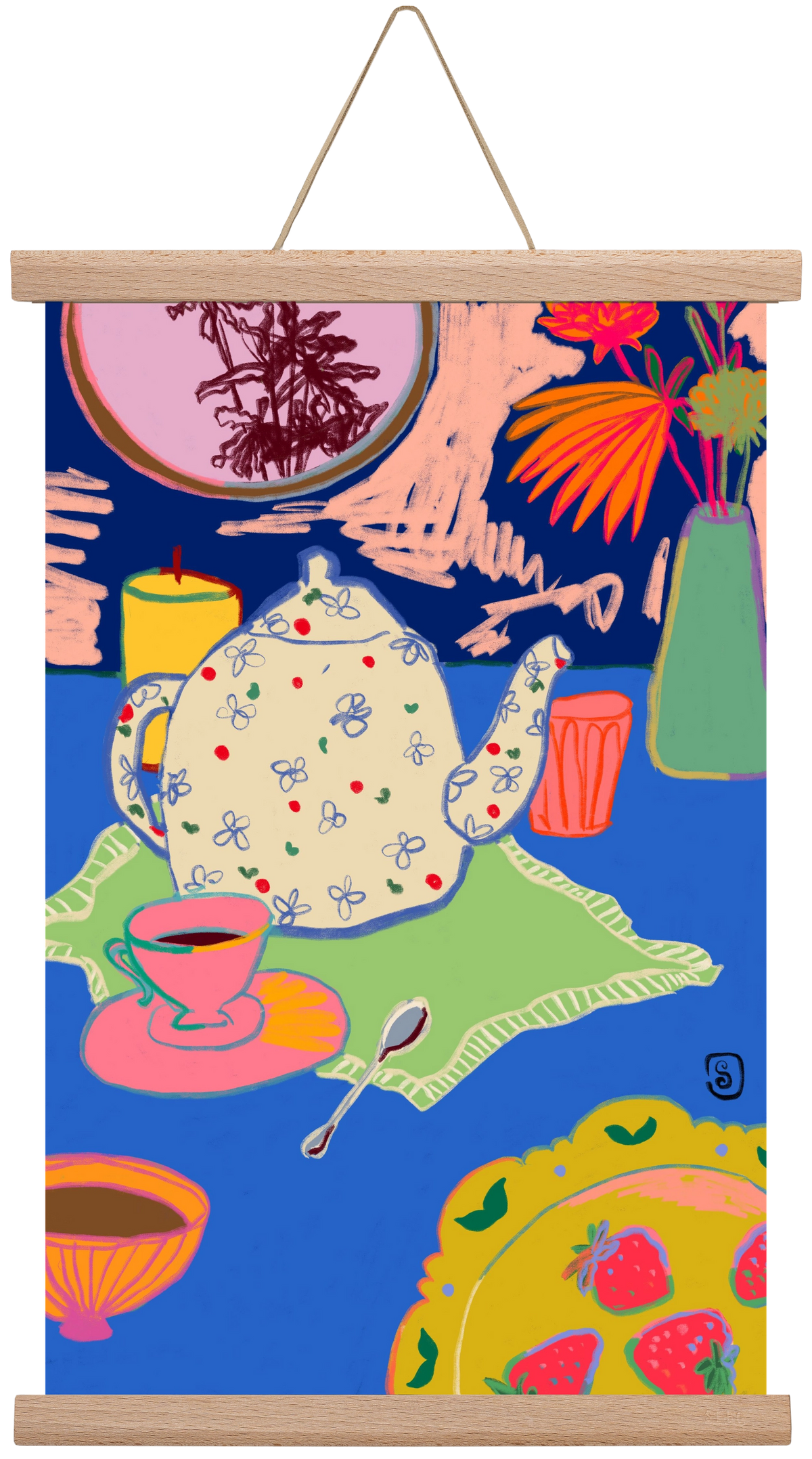 TEA TIME, 30x45 cm (30x45 cm), Tölgy akasztó