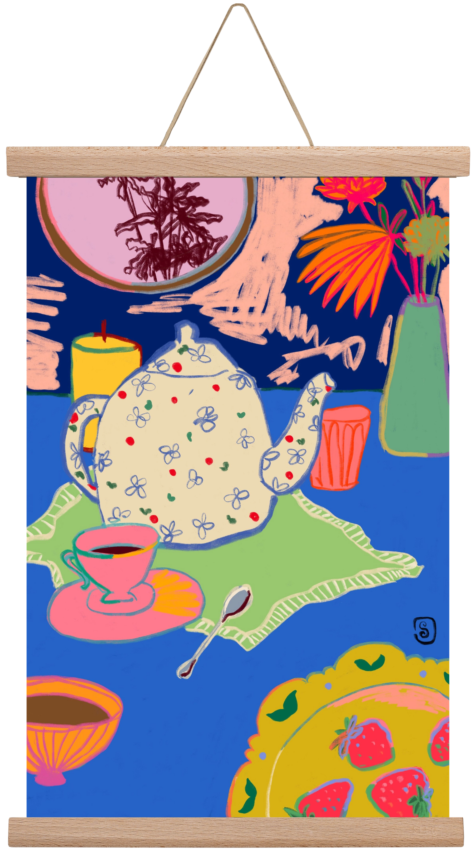 TEA TIME, 30x45 cm (30x45 cm), Tölgy akasztó