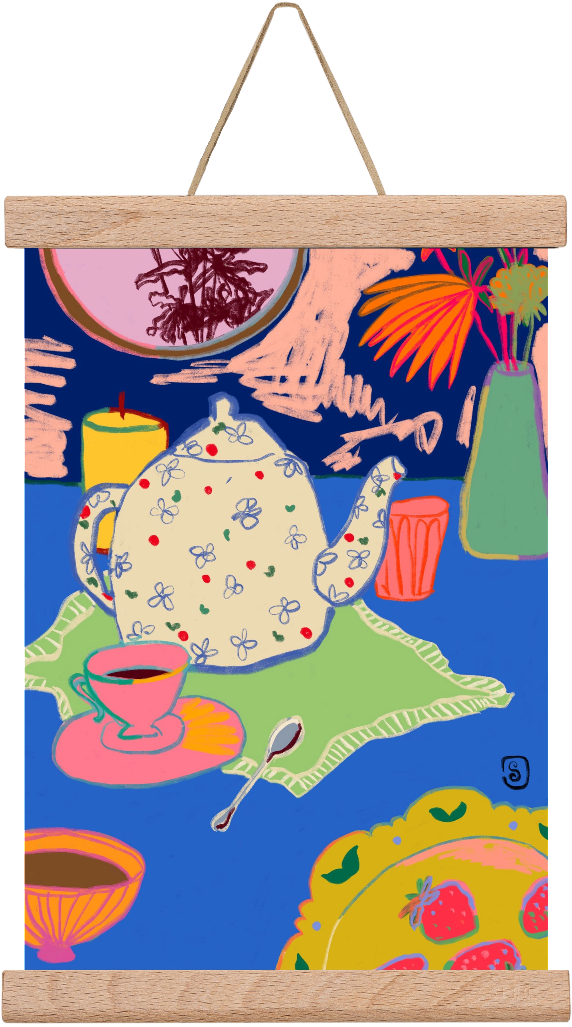 TEA TIME, 20x30 cm (20x30 cm), Tölgy akasztó