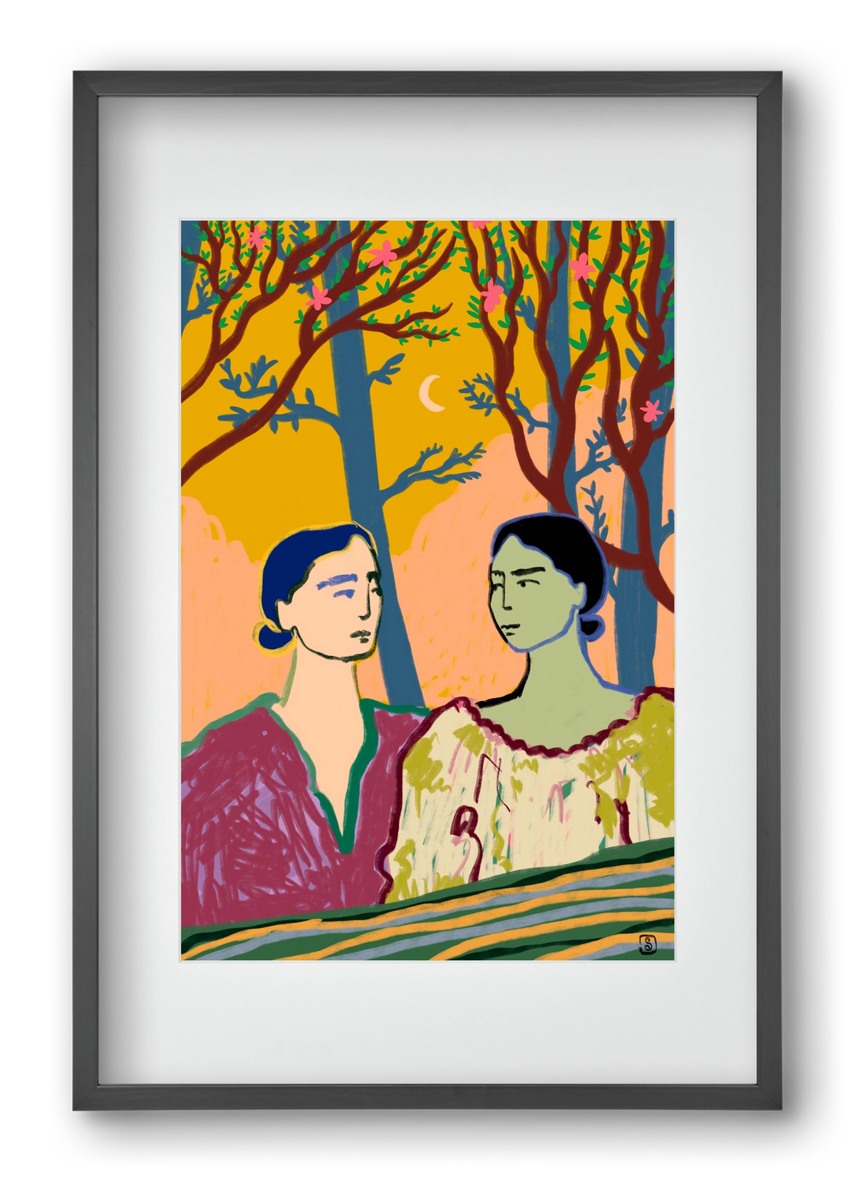 FOREST TALE, 40x60 cm (30x45 cm), Fekete keret, paszpartuval