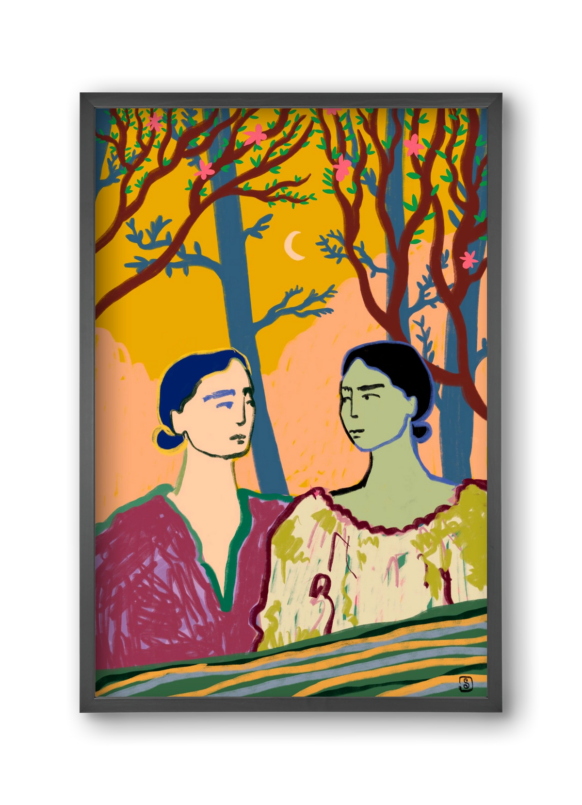 FOREST TALE, 30x45 cm (30x45 cm), Fekete keret