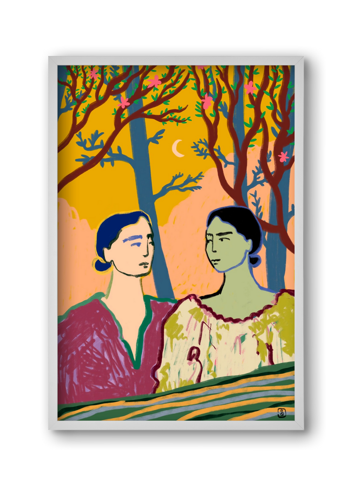 FOREST TALE, 30x45 cm (30x45 cm), Fehér keret