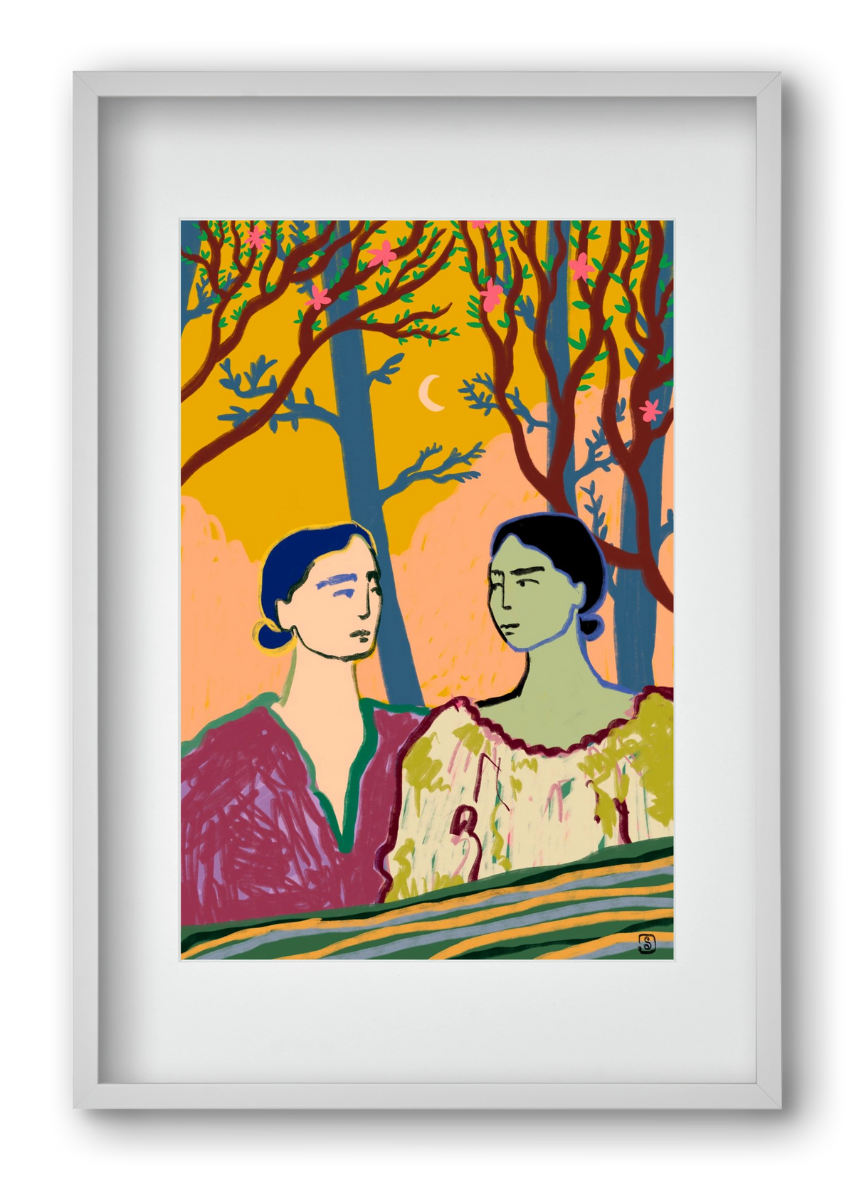 FOREST TALE, 40x60 cm (30x45 cm), Fehér keret, paszpartuval