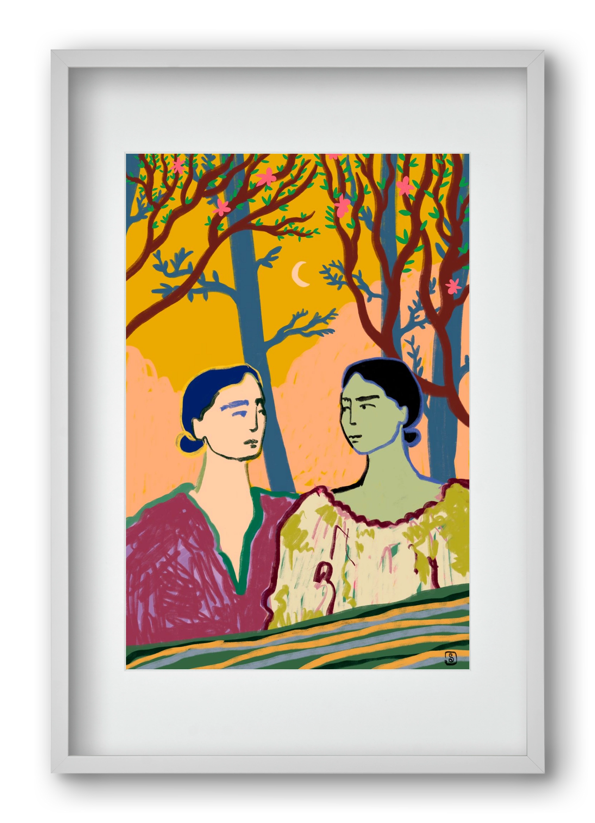 FOREST TALE, 40x60 cm (30x45 cm), Fehér keret, paszpartuval