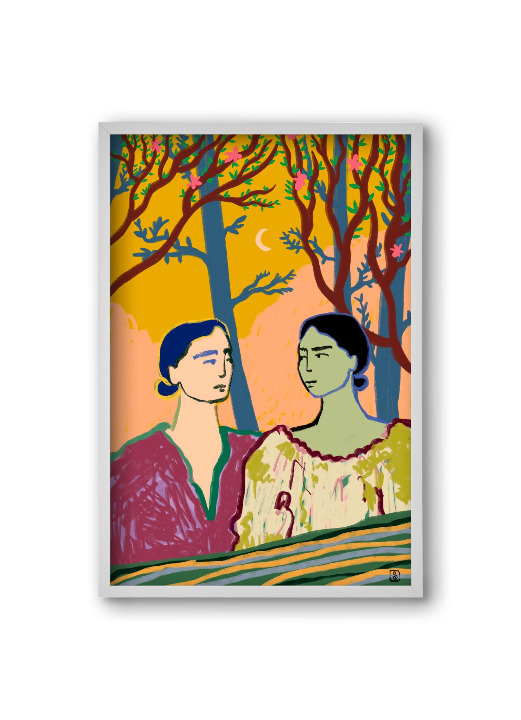 FOREST TALE, 20x30 cm (20x30 cm), Fehér keret