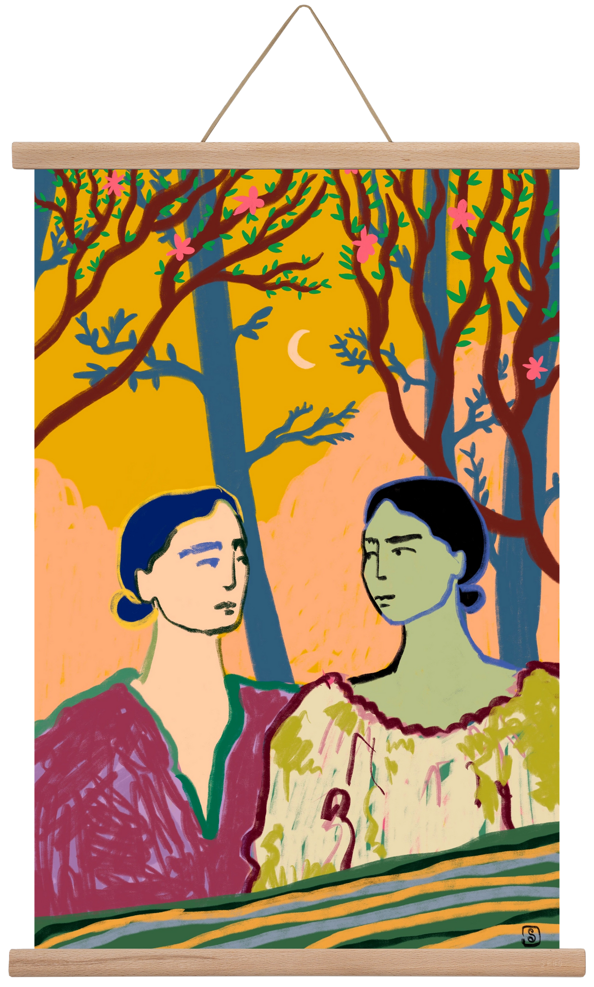 FOREST TALE, 40x60 cm (40x60 cm), Tölgy akasztó