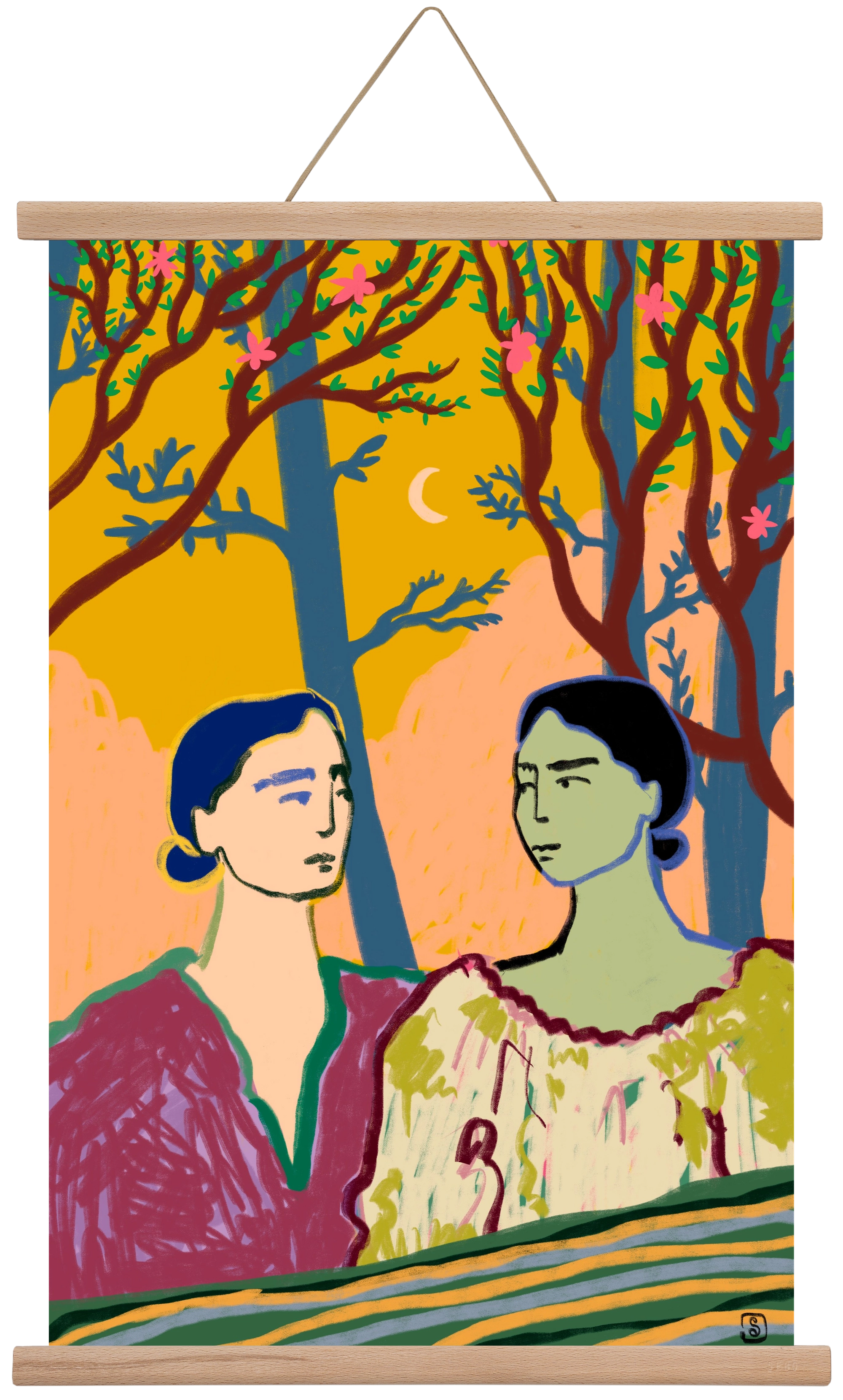 FOREST TALE, 40x60 cm (40x60 cm), Tölgy akasztó