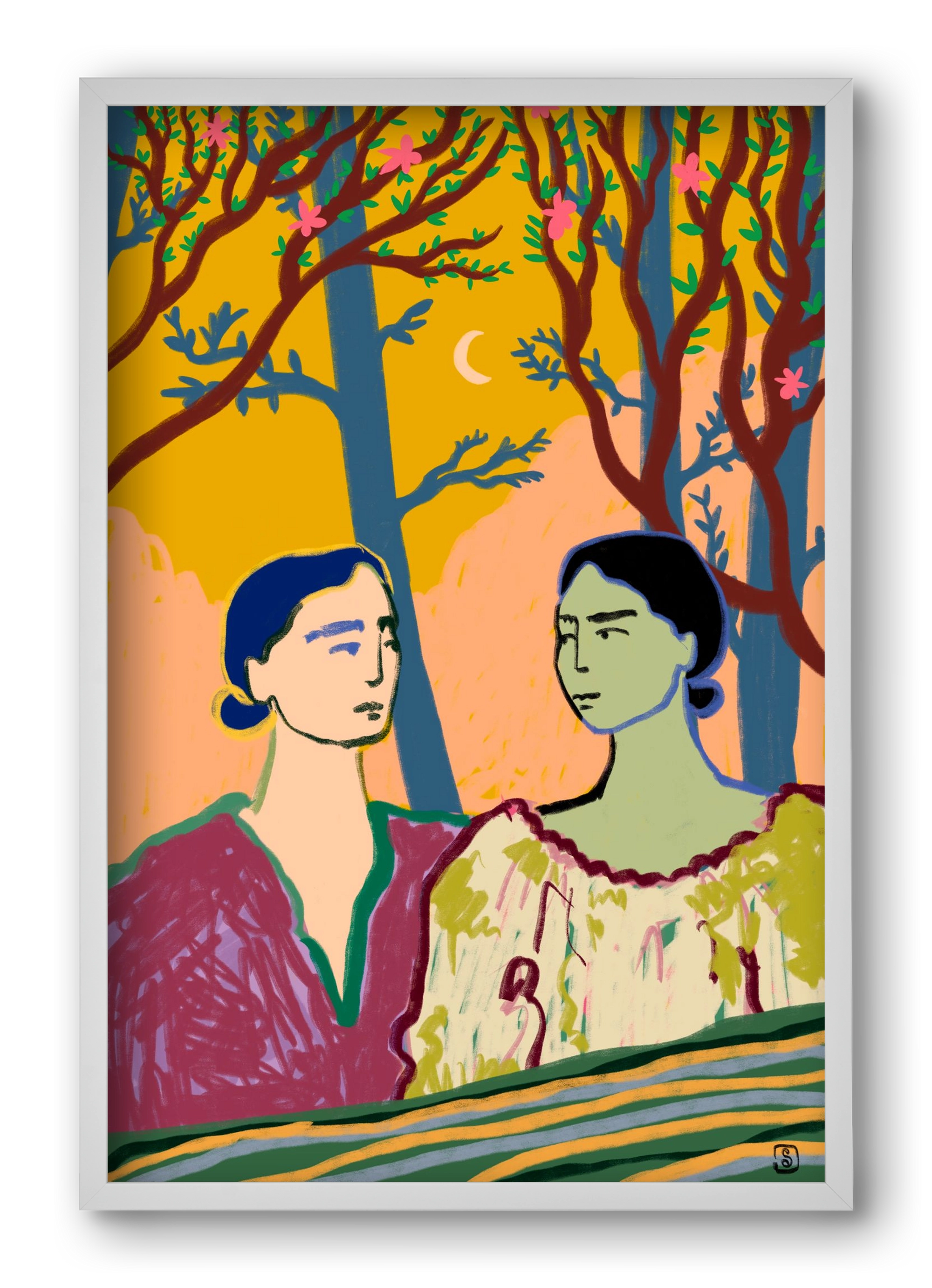 FOREST TALE, 40x60 cm (40x60 cm), Fehér keret