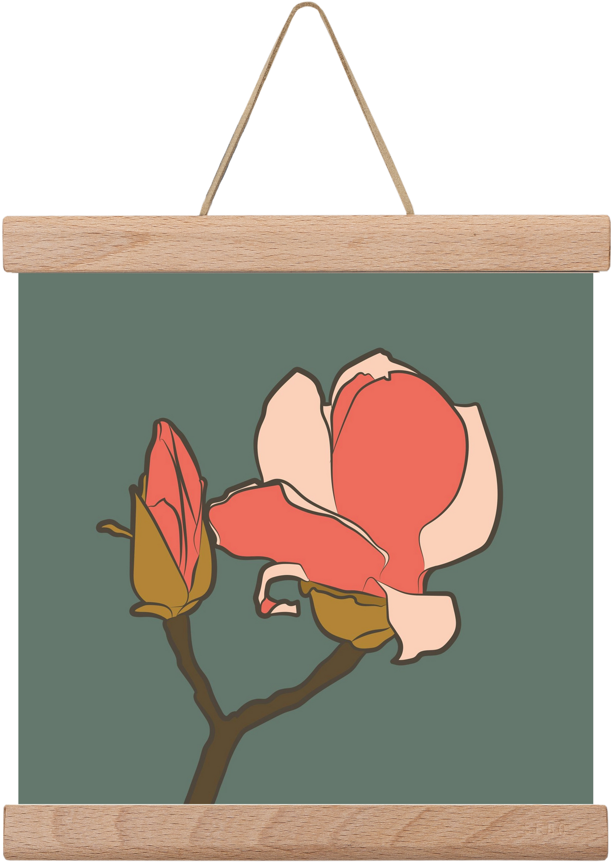 Bimbó, 20x20 cm (20x20 cm), Tölgy akasztó