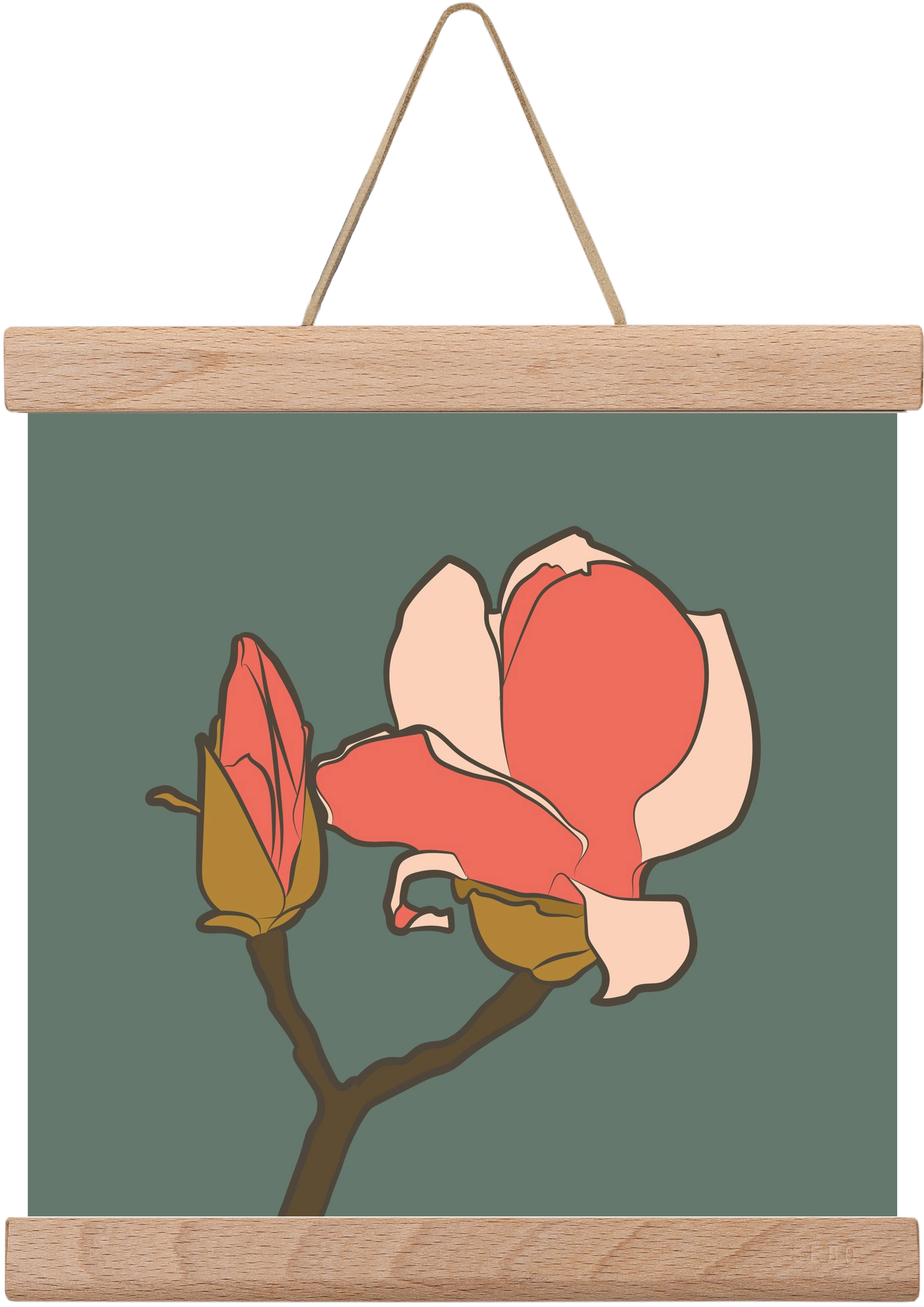 Bimbó, 20x20 cm (20x20 cm), Tölgy akasztó