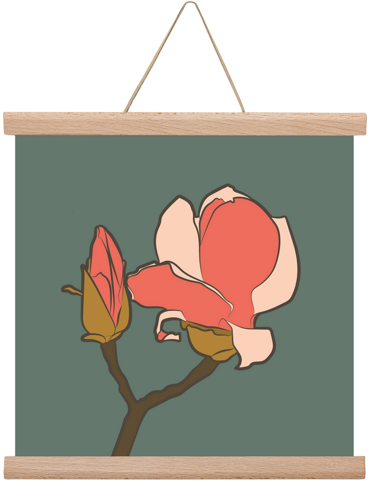 Bimbó, 30x30 cm (30x30 cm), Tölgy akasztó