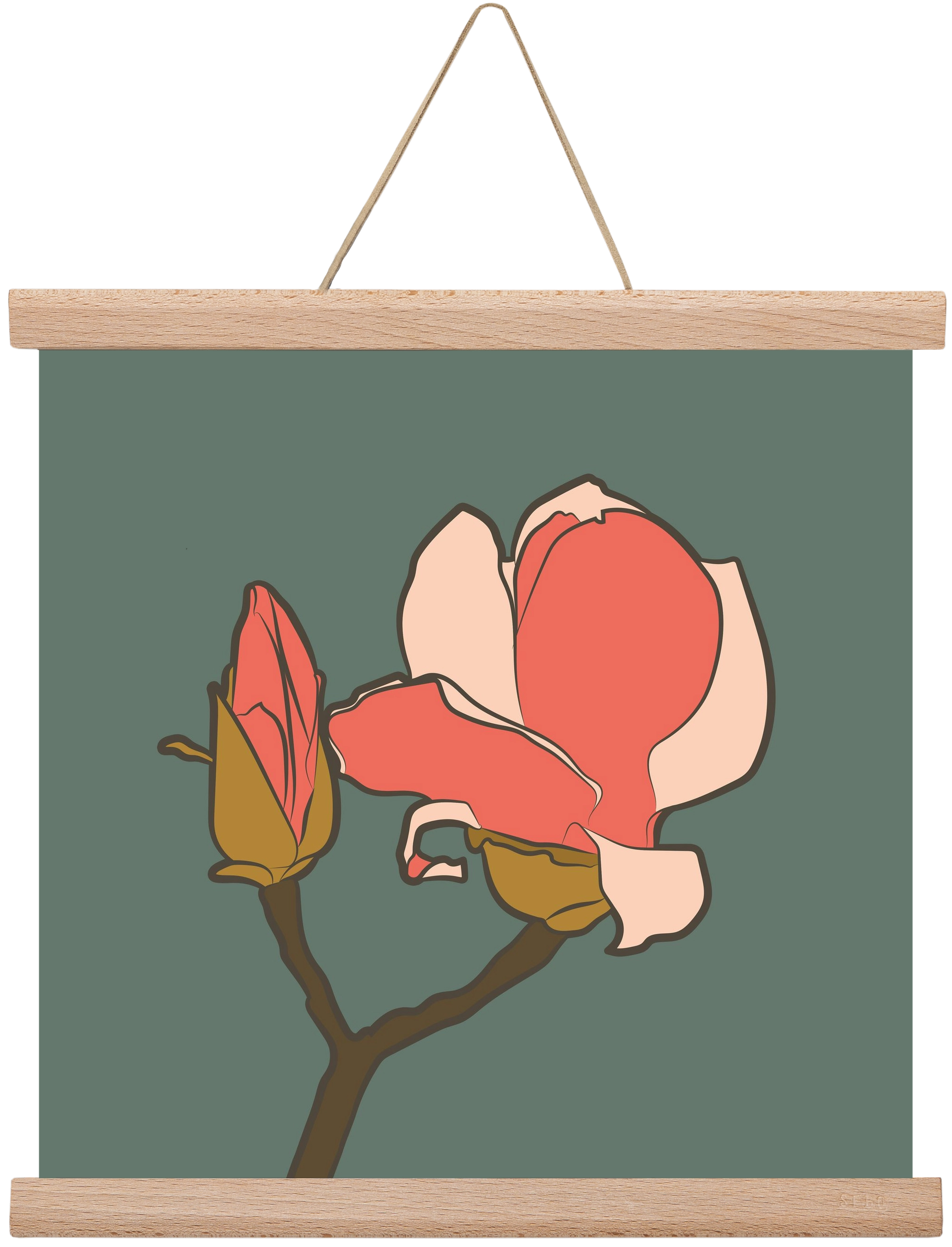 Bimbó, 30x30 cm (30x30 cm), Tölgy akasztó