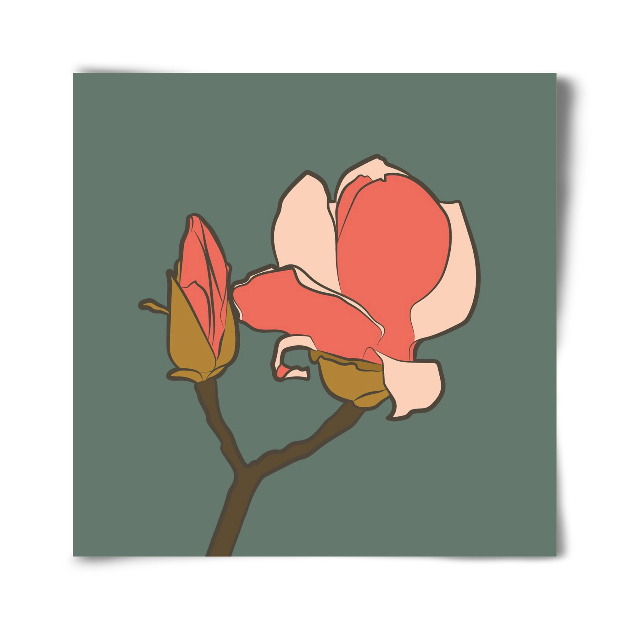 Bimbó, 40x40 cm, Keret nélkül