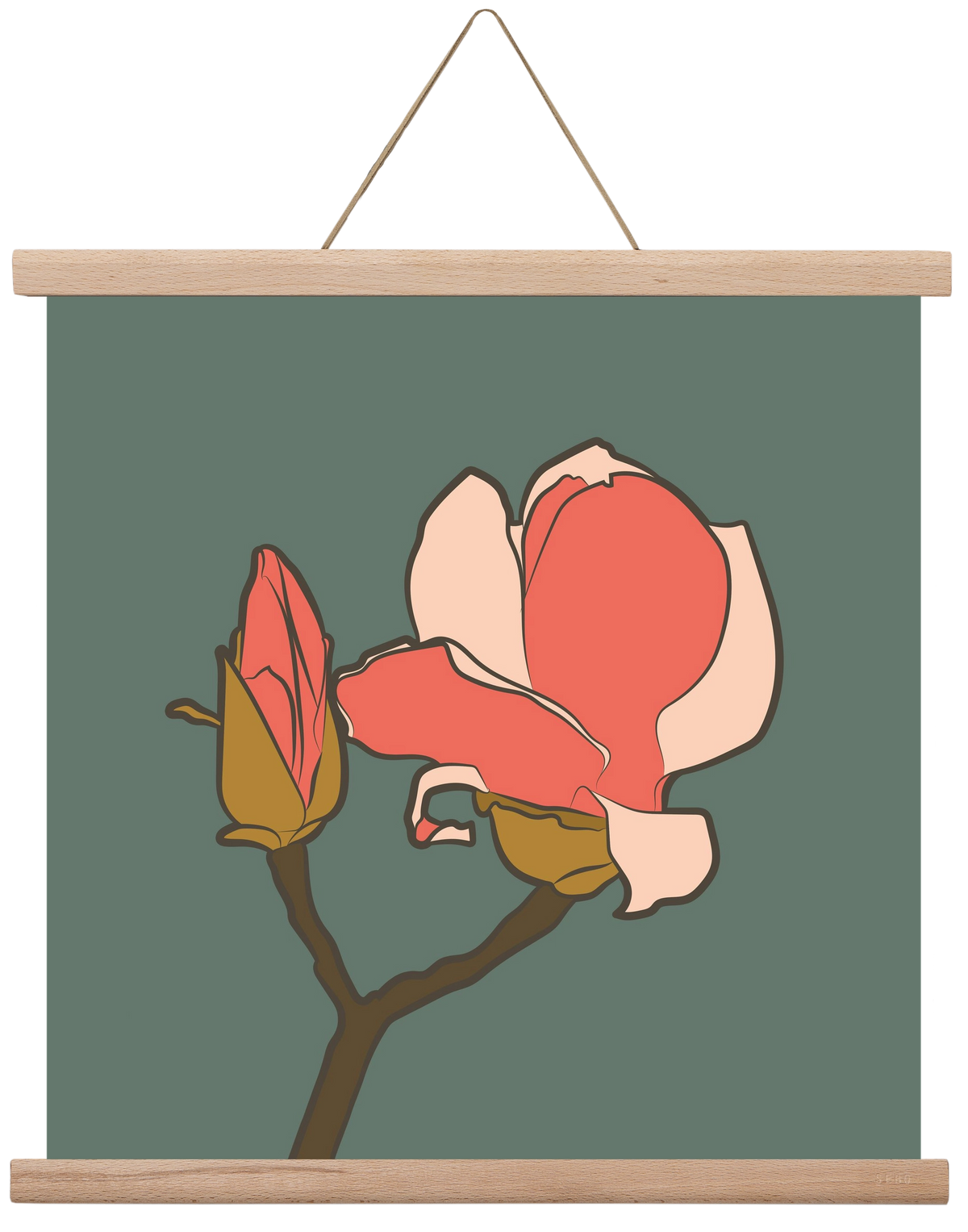 Bimbó, 40x40 cm (40x40 cm), Tölgy akasztó