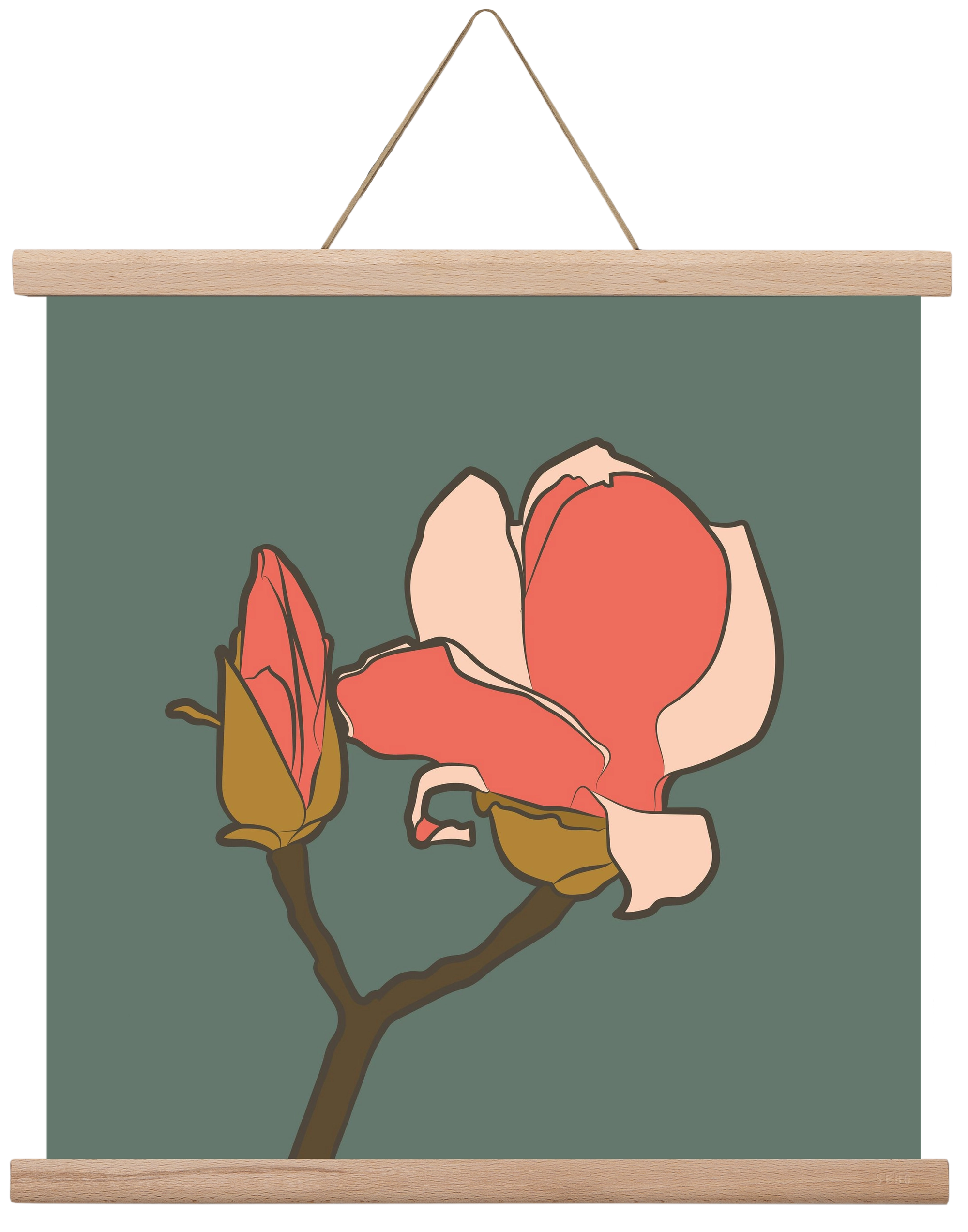 Bimbó, 40x40 cm (40x40 cm), Tölgy akasztó