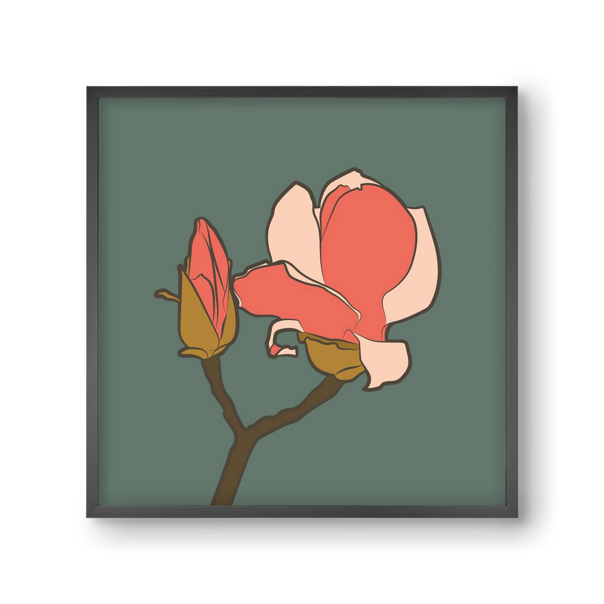 Bimbó, 30x30 cm (30x30 cm), Fekete keret