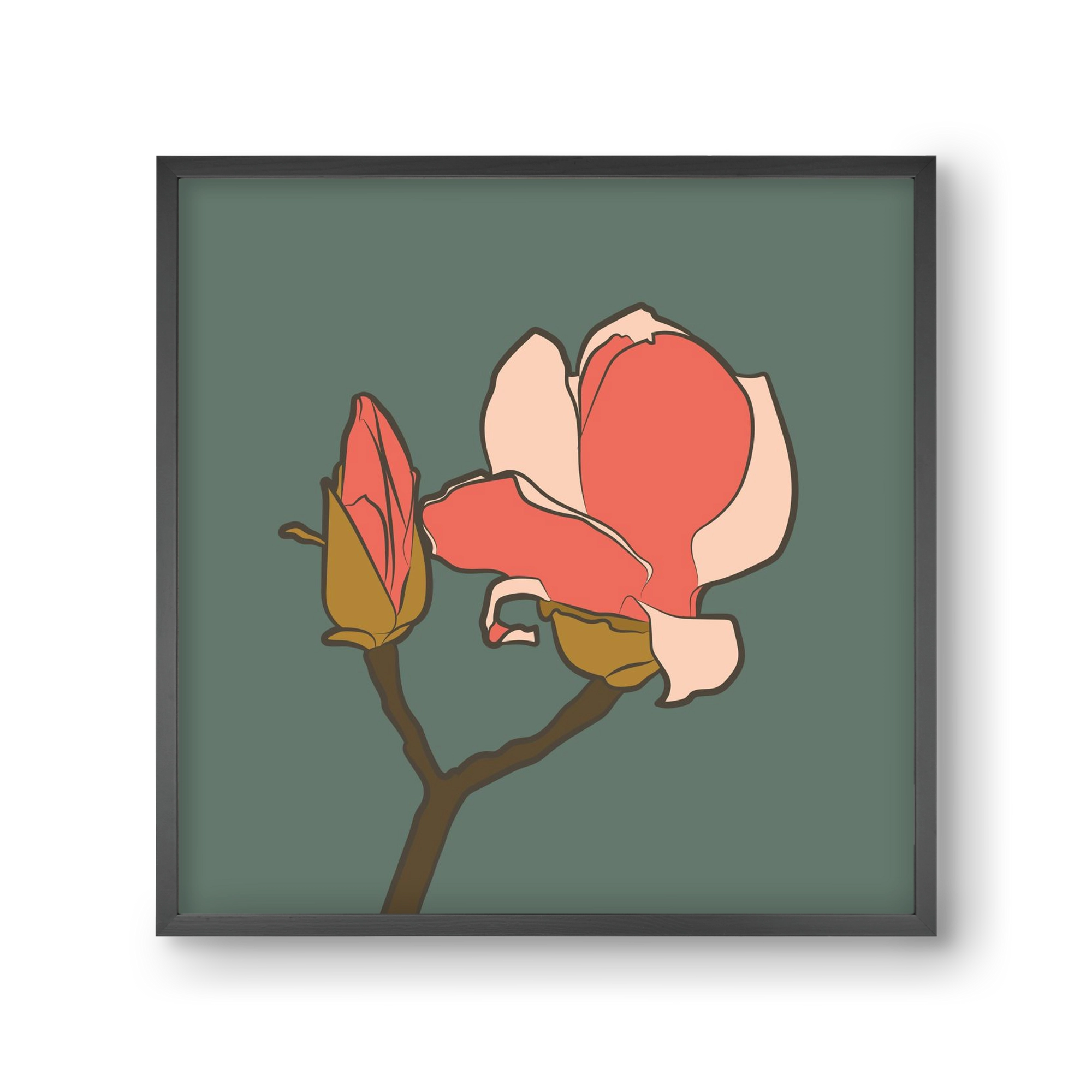 Bimbó, 30x30 cm (30x30 cm), Fekete keret