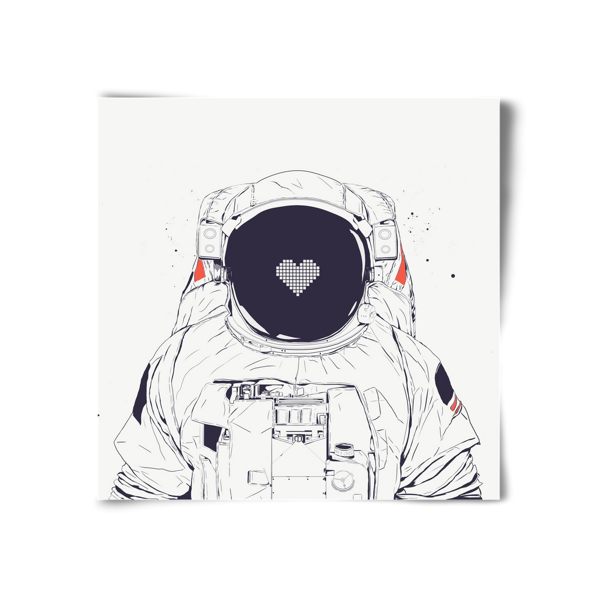 Astronaut love, 30x30 cm, Keret nélkül