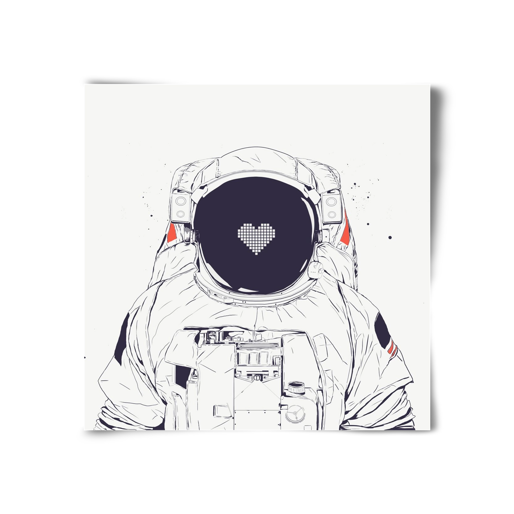 Astronaut love, 30x30 cm, Keret nélkül