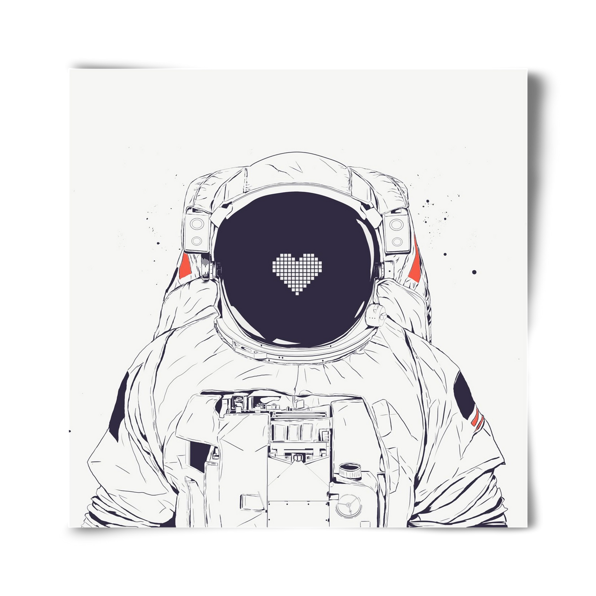Astronaut love, 40x40 cm, Keret nélkül