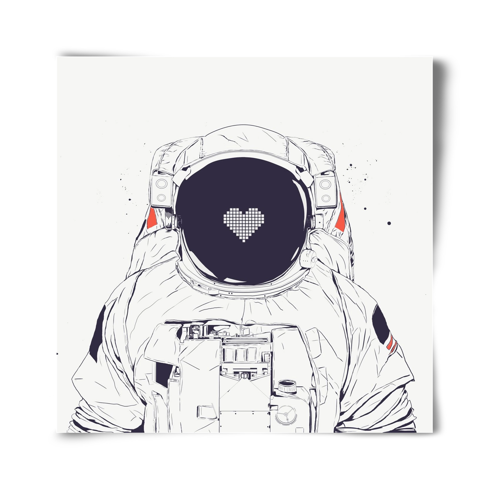 Astronaut love, 40x40 cm, Keret nélkül