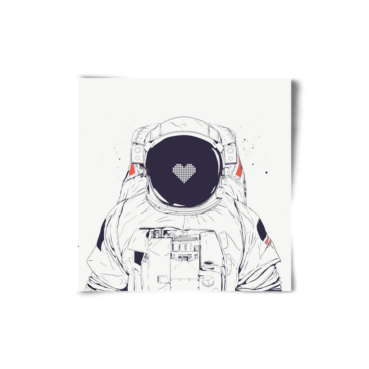Astronaut love, 20x20 cm, Keret nélkül
