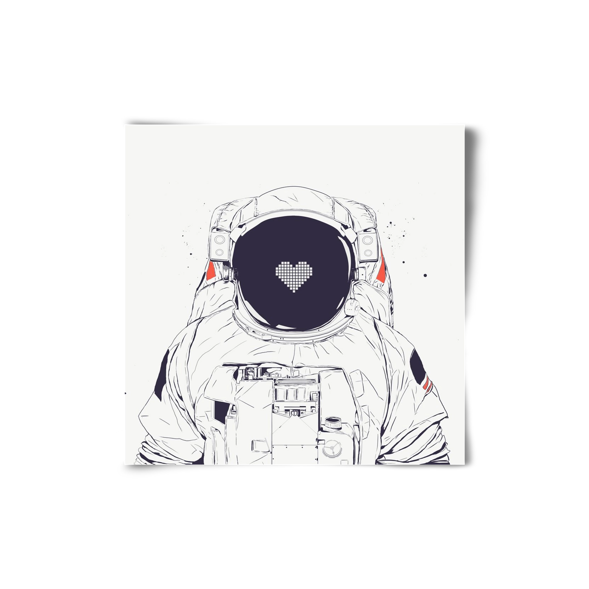 Astronaut love, 20x20 cm, Keret nélkül