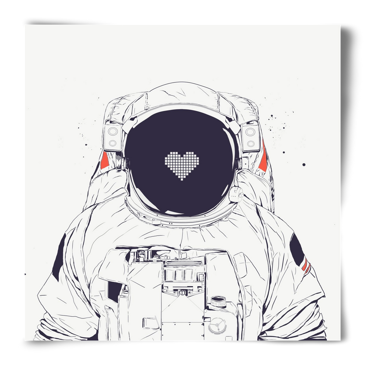 Astronaut love, 50x50 cm, Keret nélkül