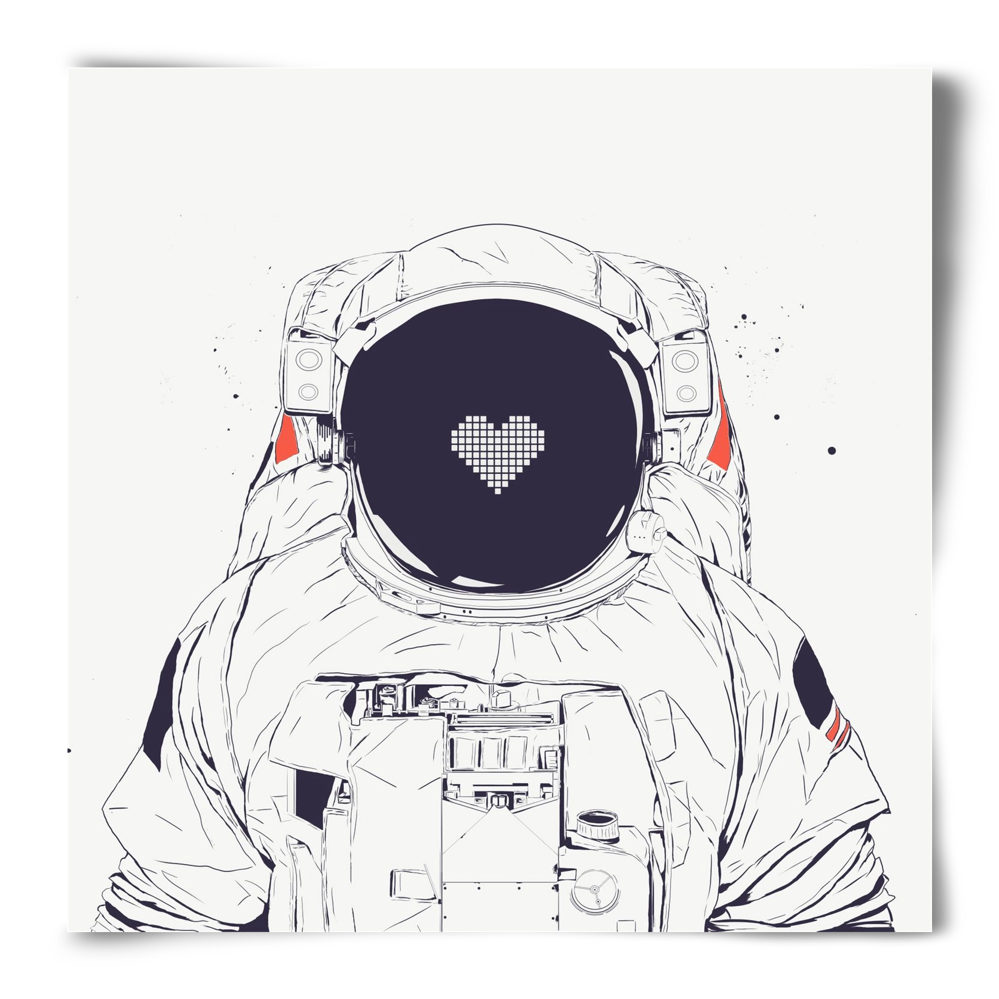 Astronaut love, 50x50 cm, Keret nélkül